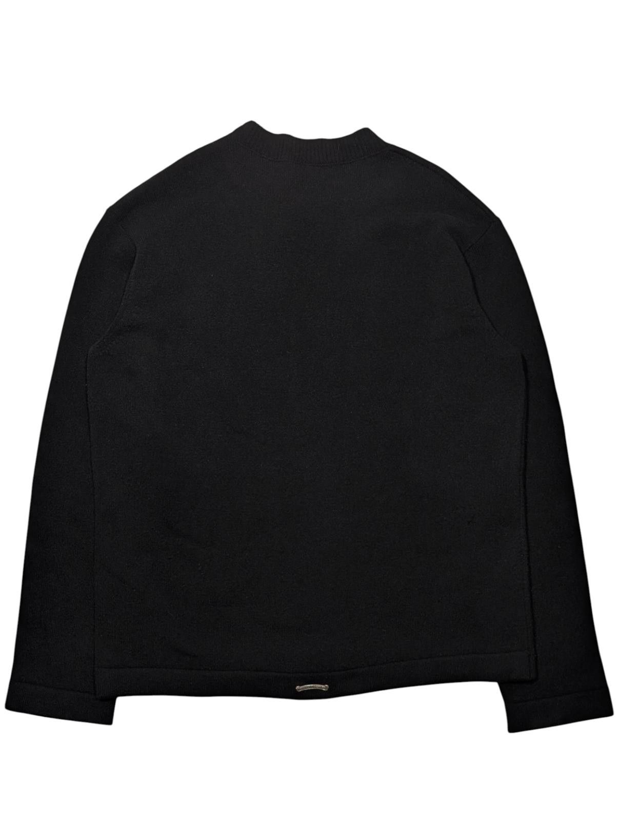 Chrome Hearts Chrome Triple Cross Leather Patch Black Cashmere Sweater Size US L / EU 52-54 / 3 - 2 Thumbnail