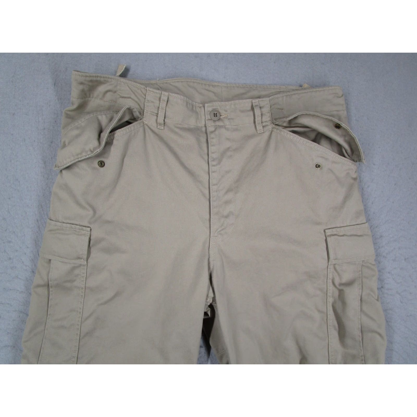 Tenderloin VINTAGE Tenderloin Cargo Pants Men's Large Khaki 100% Cotton Made in Japan 90s Army Workwear Cargo Pocket Straight Leg Size L Mens Size US 33 - 2 Thumbnail