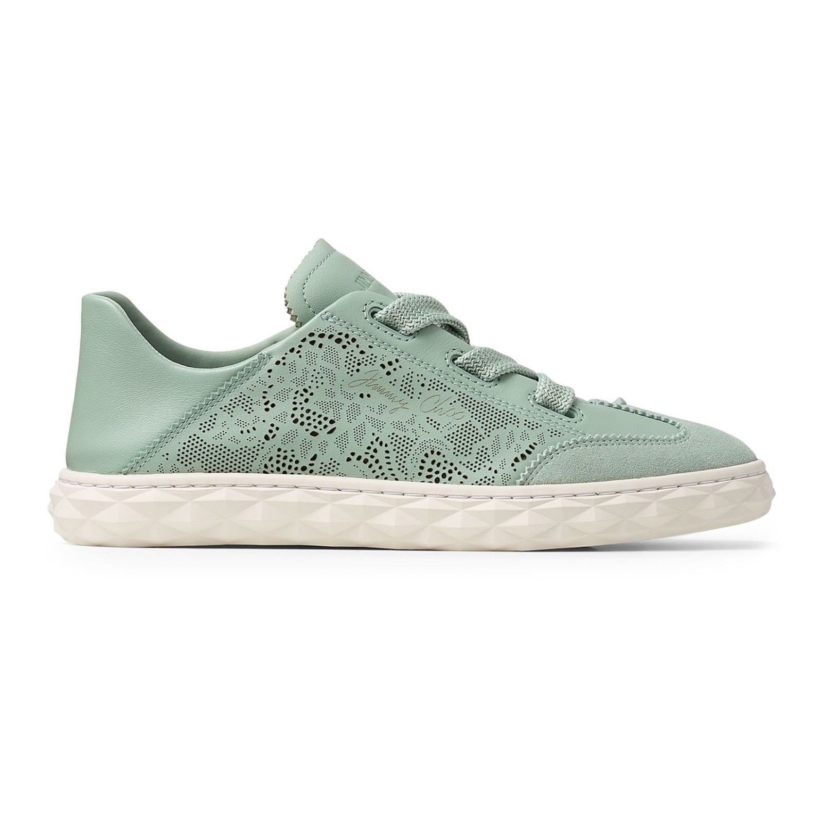 JIMMY CHOO Diamond Light Flex Green Sneakers New & Authentic