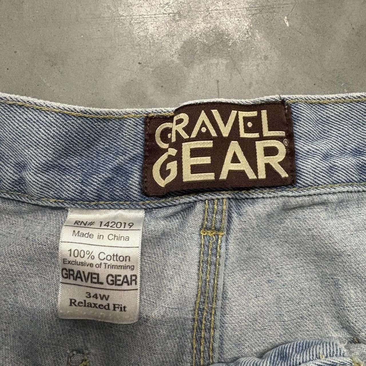 Vintage Crazy Vintage Y2K/2000s Baggy Carpenter Gravel Gear Blue Denim Shorts Jorts! Size US 34 / EU 50 - 4 Thumbnail