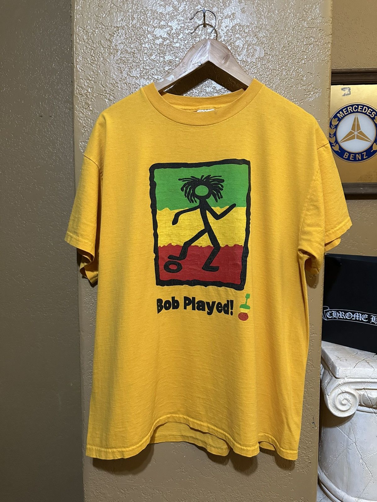 Bob Marley 🇯🇲 VINTAGE Bob Marley Futbol Tee Large Size US L / EU 52-54 / 3 - 1 Thumbnail
