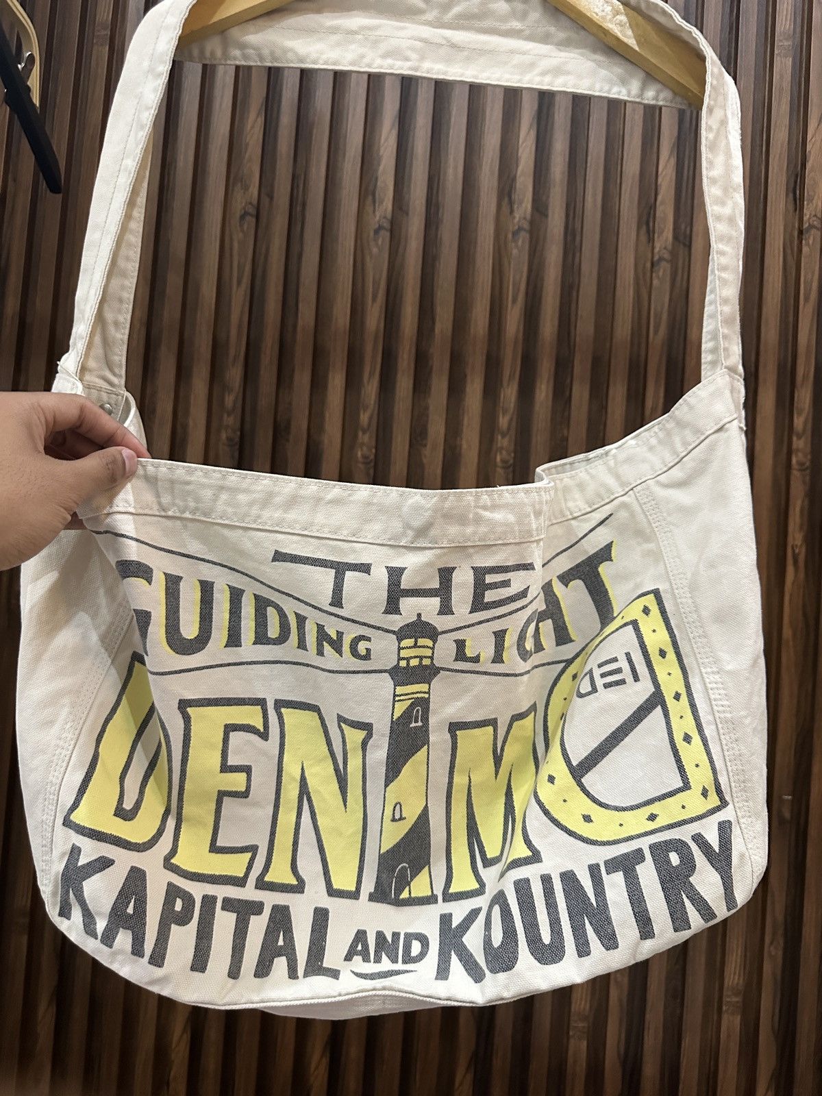 Kapital Kountry Kapital Kountry Canvas newspaper Bag (Guiding light) Size ONE SIZE - 3 Thumbnail