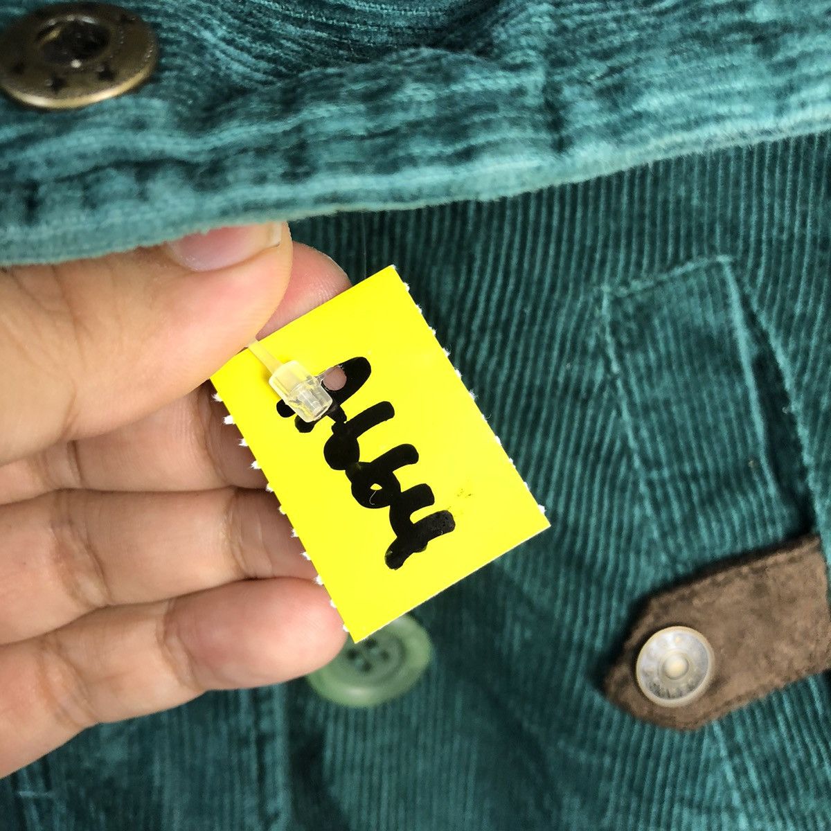Japanese Brand Something By UGIZ jean corduroy Green sweater hoodie #A664 Size US S / EU 44-46 / 1 - 9 Thumbnail