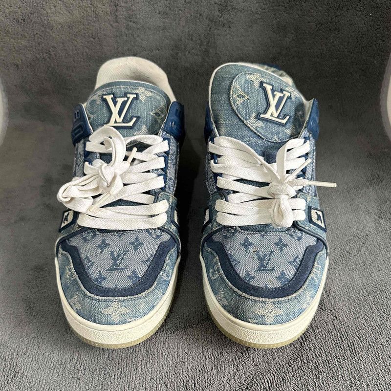 Louis Vuitton Louis Vuitton Denim Trainer Low-Top Sneakers - Size US 8 / EU 41 - 2 Thumbnail
