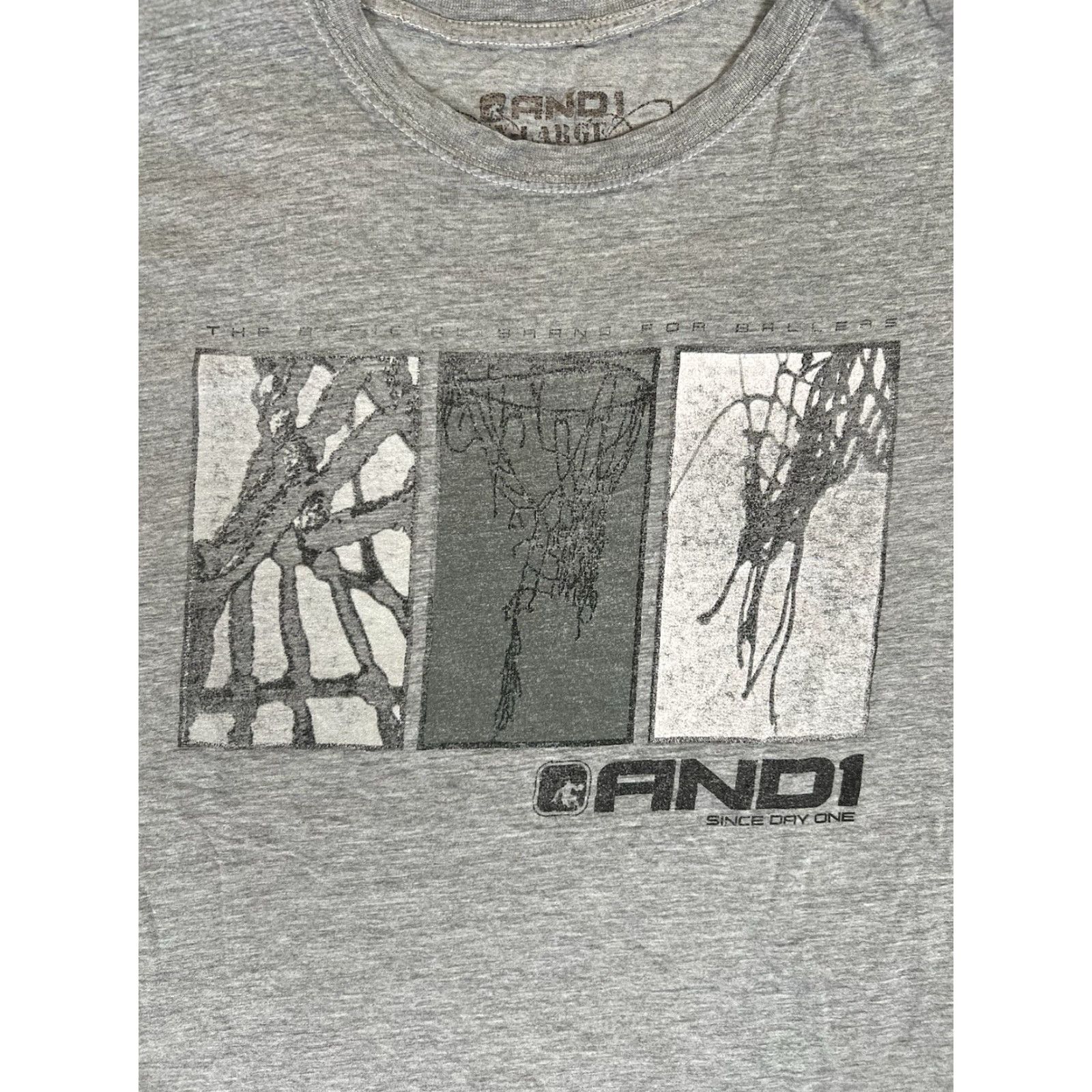 Vintage VINTAGE AND1 T-Shirt XL Gray Short Sleeve Crew Neck 90s Sports USA Mens 1990s Logo Graphic Print Size US XL / EU 56 / 4 - 3 Thumbnail