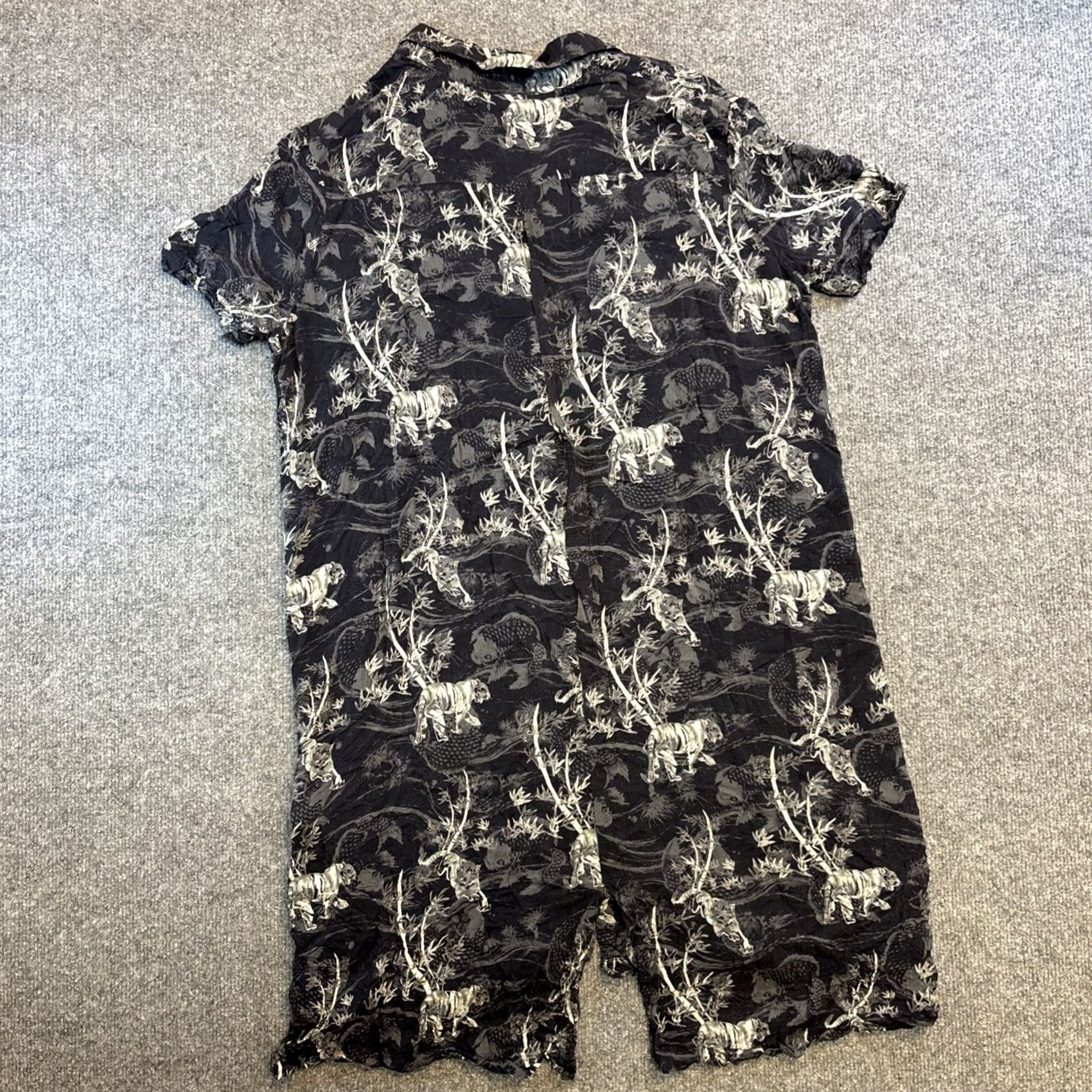 Allsaints AllSaints Shirt Dress Mini BLACK TIGERPRINT M Multicolor Leopard Blouson 3/4 Sleeve Belted Women Size M / US 6-8 / IT 42-44 - 6 Thumbnail