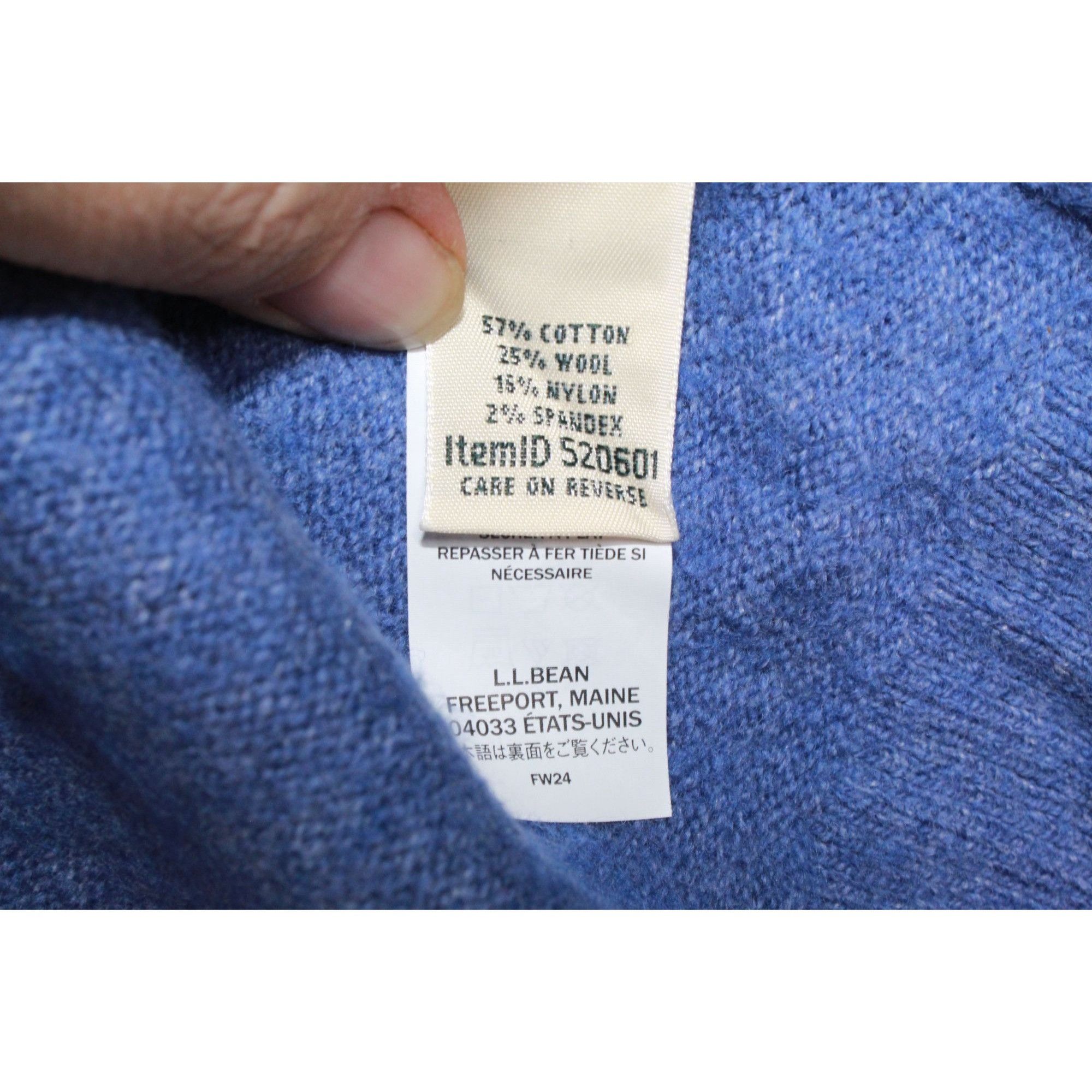 L.L. Bean LL Bean Women's Indigo Heather Essential Turtleneck Sweater Size M / US 6-8 / IT 42-44 - 7 Thumbnail