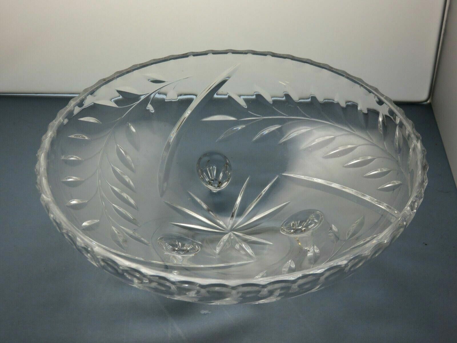 The Unbranded Brand Lead Crystal Cut Glass Fruit And Salad Footed Bowl 3 1/2" Size ONE SIZE - 2 Thumbnail