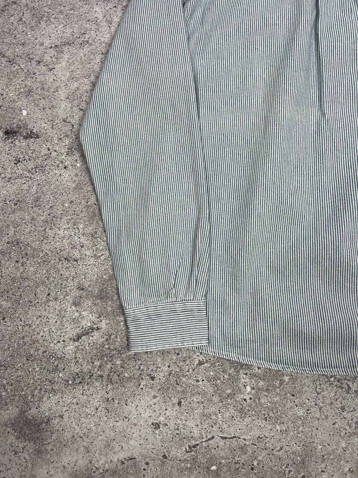 Vintage Carhartt Logo Striped Shirt Button Up Long Sleeve
