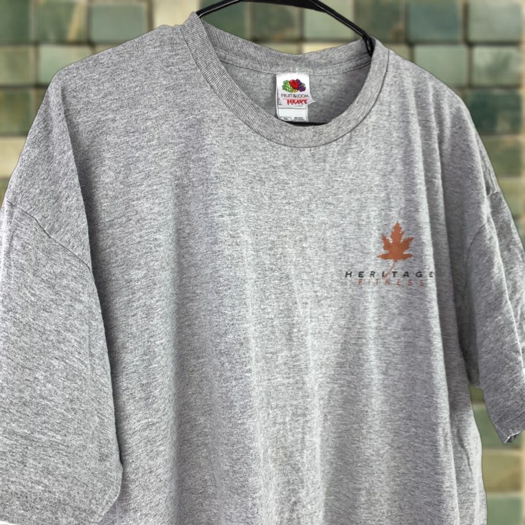 Fruit Of The Loom Fruit of the Loom Heritage Fitness Crewneck Tee T-Shirt 2XL Grey Cotton Blend Unisex Adults Short Sleeve Crew Neck Athletic Graphic Print Size US XXL / EU 58 / 5 - 1 Thumbnail