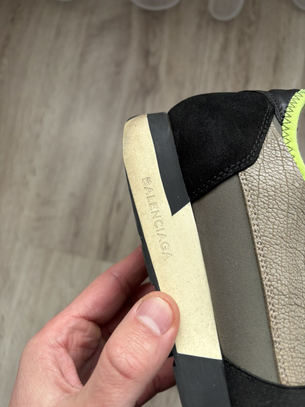Balenciaga Balenciaga Tri Color Leather and Suede Race Runner Size 38 Size US 8 / IT 38 - 5 Thumbnail