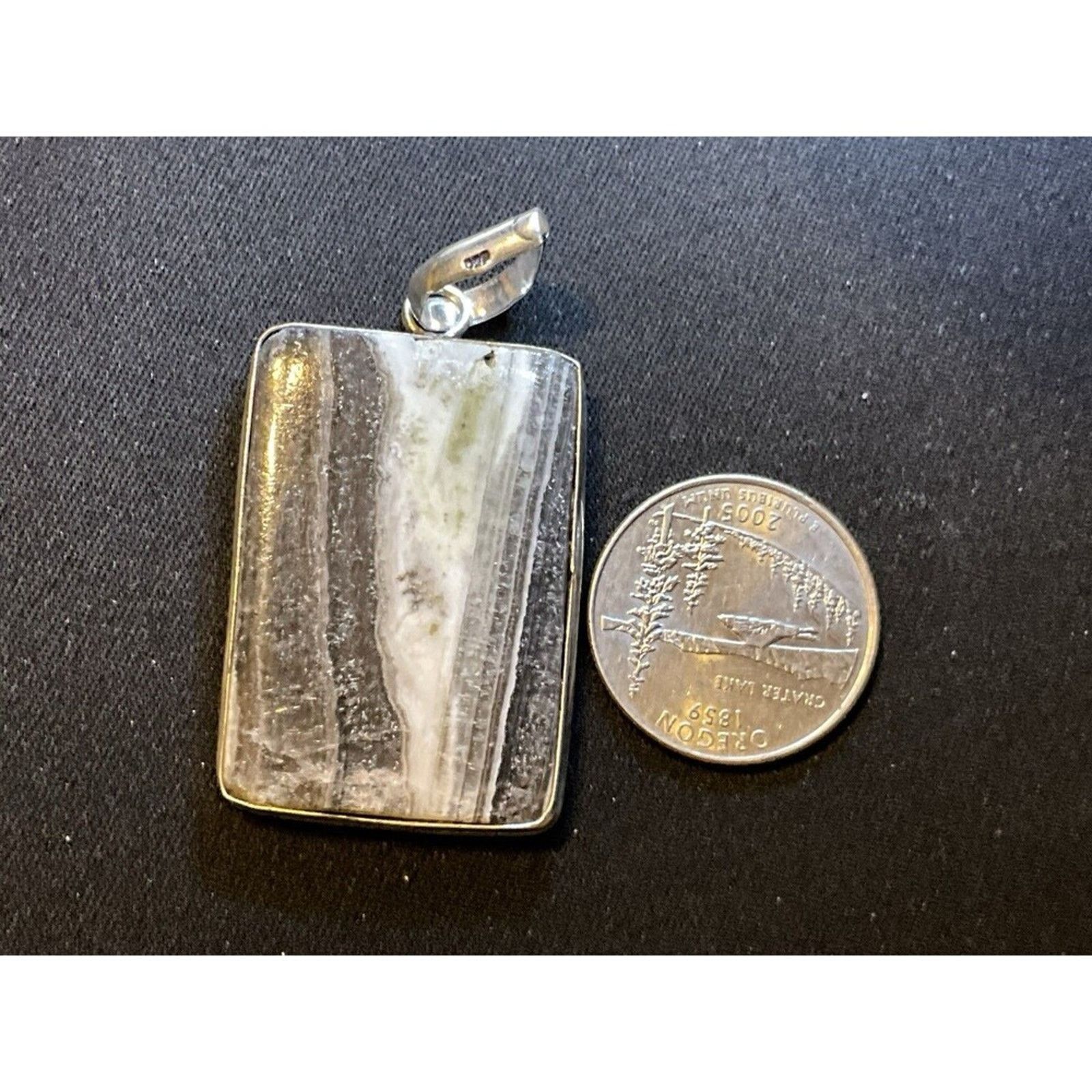 Other 925 Sterling Zebra Jasper Large Pendant Size ONE SIZE - 3 Thumbnail