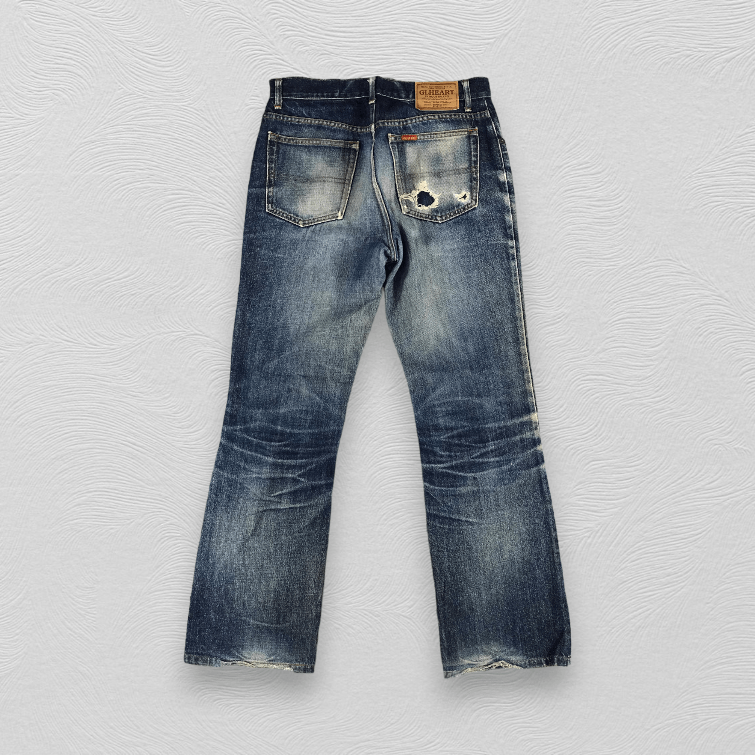 Japanese Brand Vintage GL Heart Jeans Rusty Wash Denim KJ736 Size US 32 / EU 48 - 2 Thumbnail