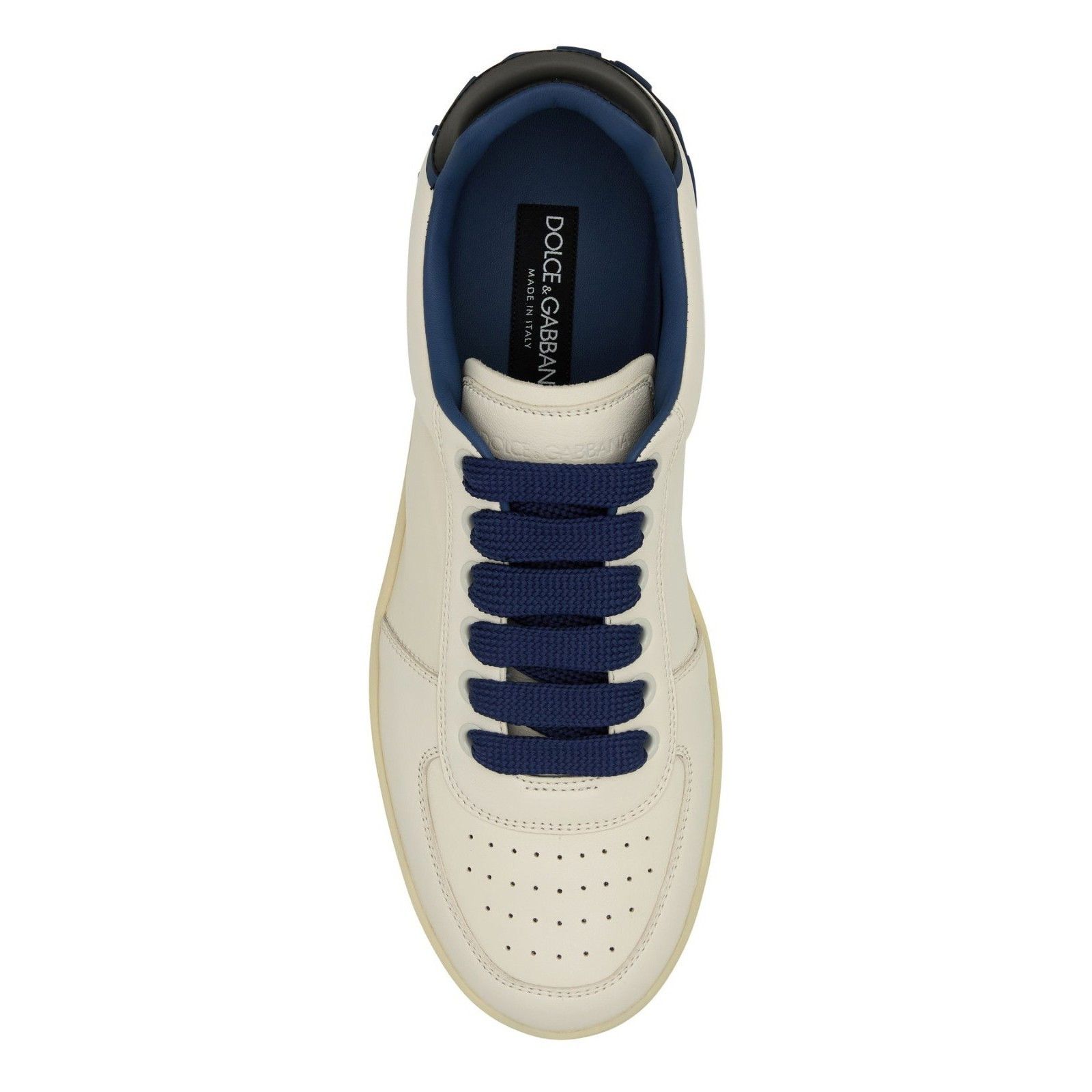 DOLCE & GABBANA Portofino White/Blue Sneakers New & Authenti
