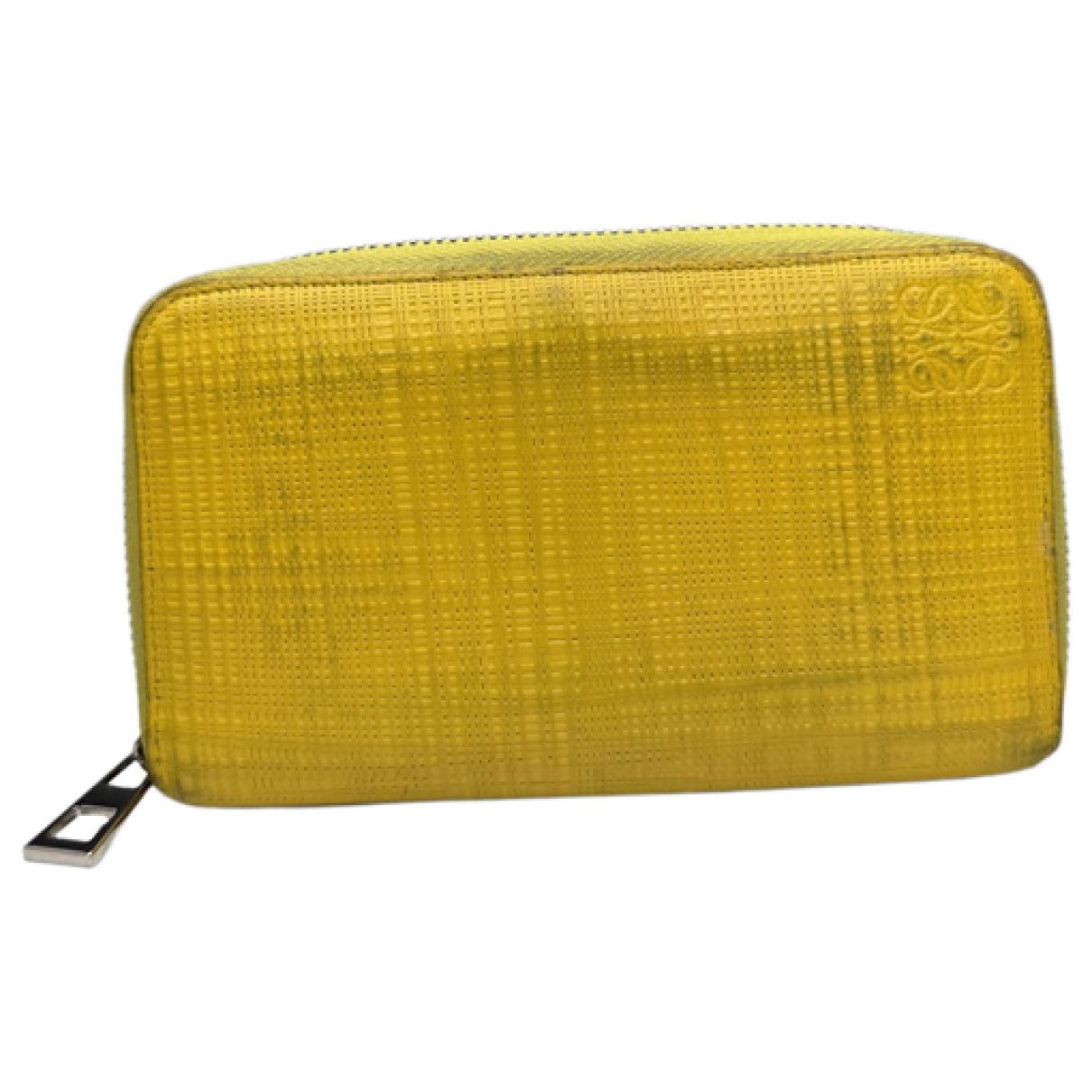 Puzzle Yellow Leather Wallet