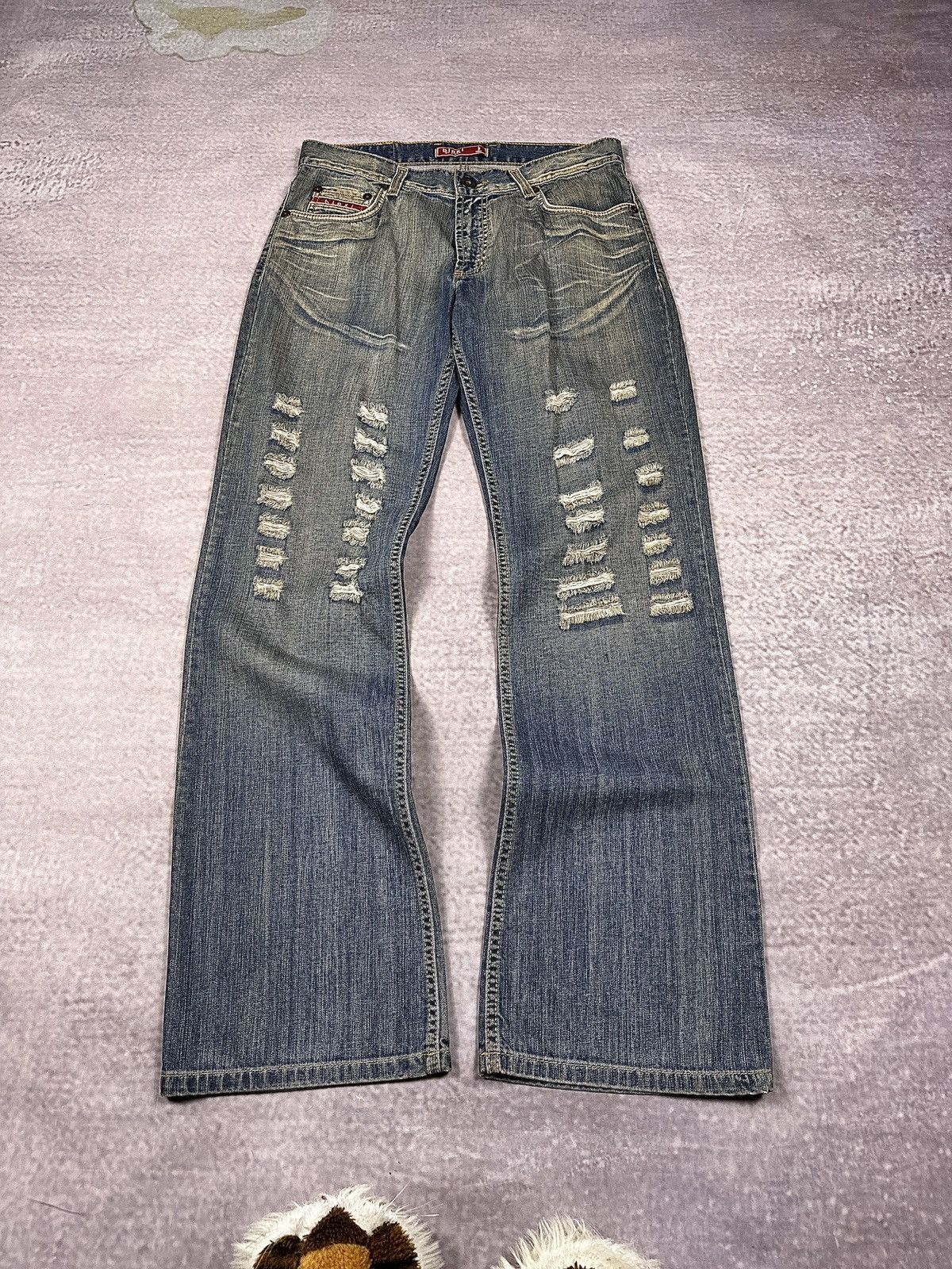 14th Addiction y2k denim 過ぎる アシンメトリー グランジ 
