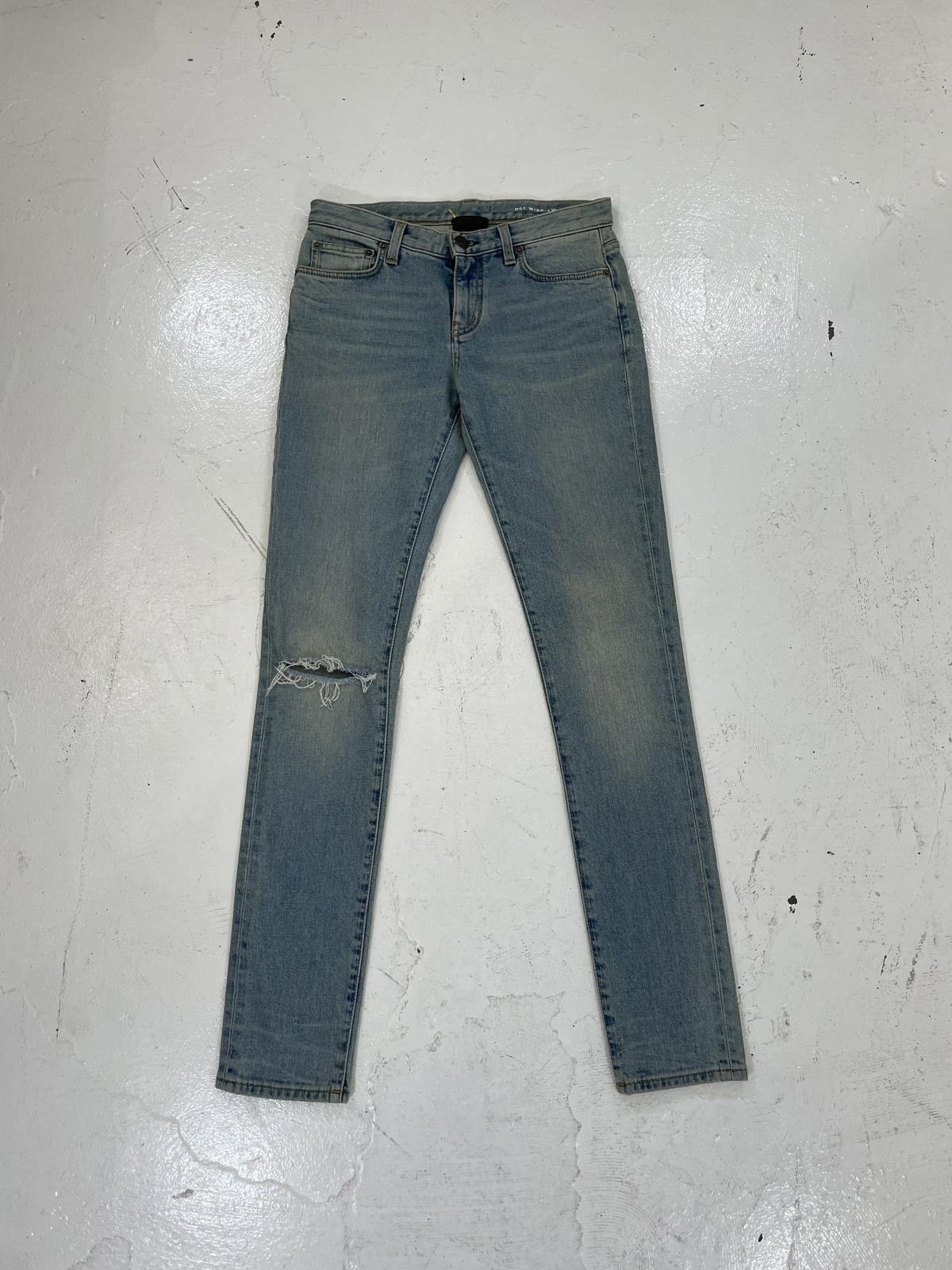 Saint Laurent knife cut denim