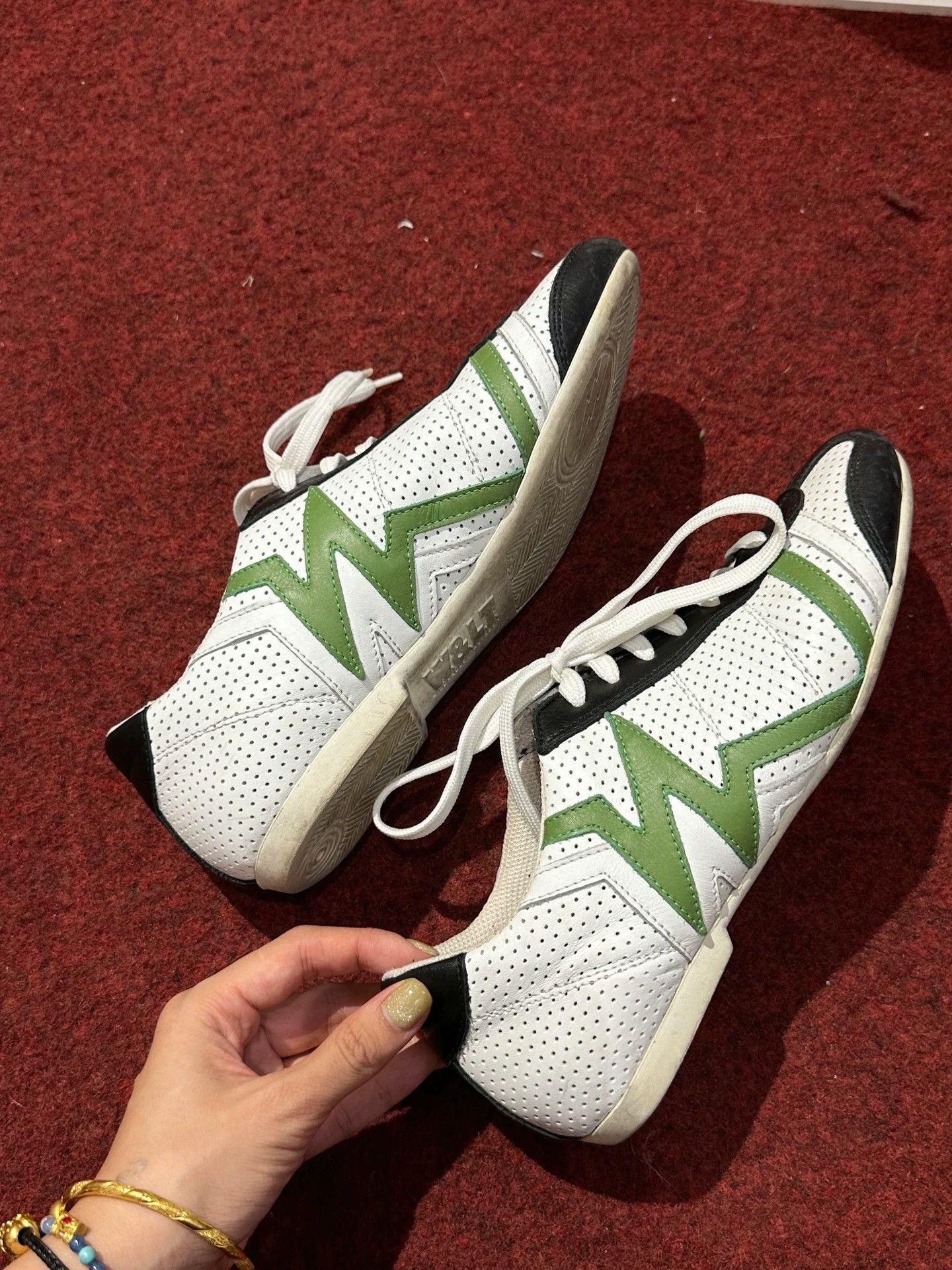W&LT W&LT Walter Black/White Colorblock Sneaker Women's 36/37 Size US 5.5 / IT 35.5 - 3 Thumbnail