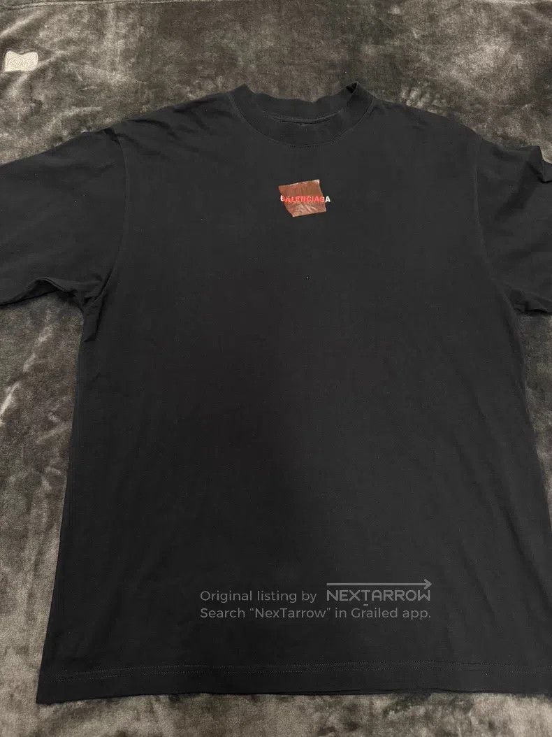 Balenciaga Balenciaga Black and Red Tape Short Sleeve Size US XS / EU 42 / 0 - 1 Thumbnail
