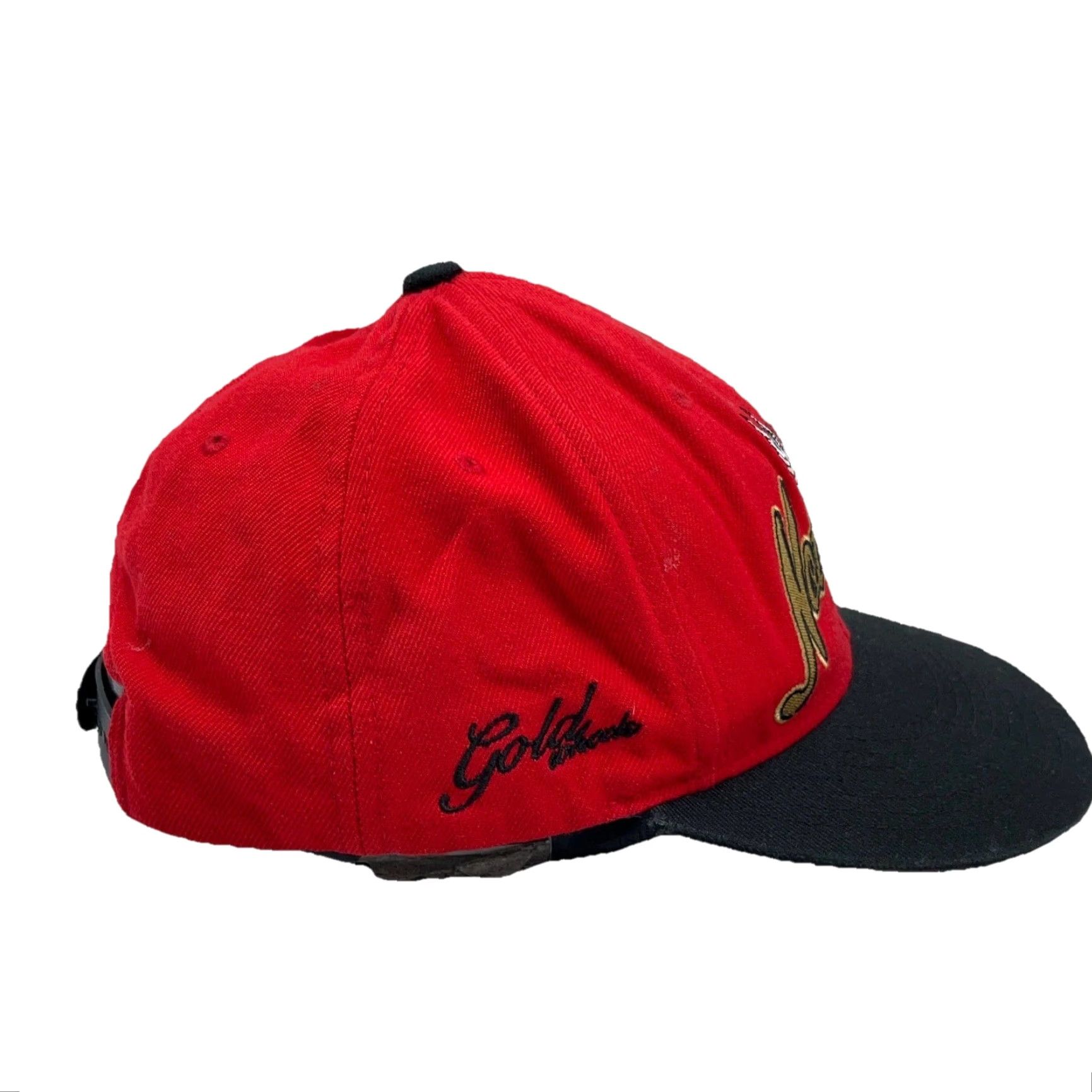 Starter VINTAGE Starter Hat Cap Snap Back Red Black Wool Kayo Notorious 90s Y2K Adult Size ONE SIZE - 5 Thumbnail