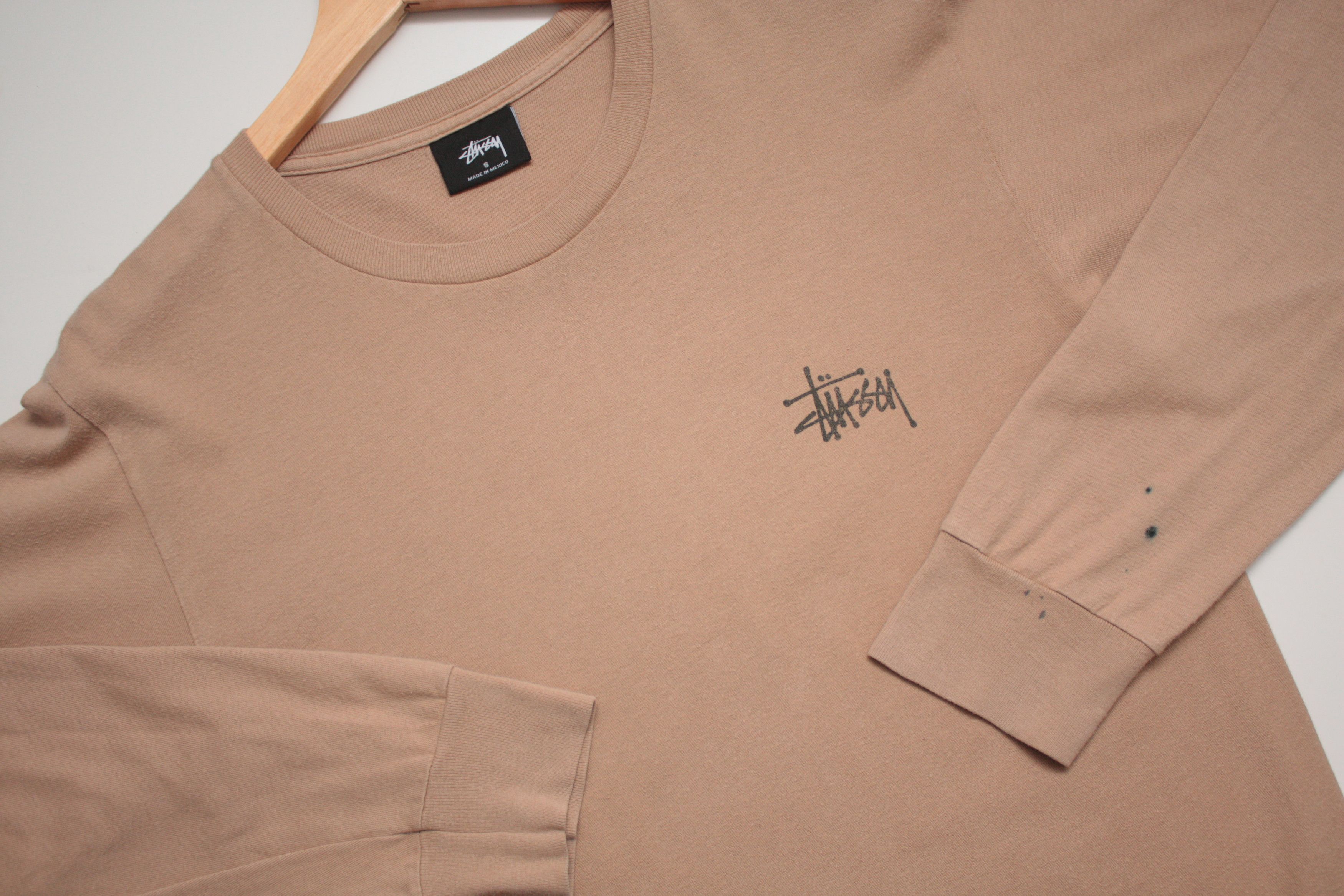 Stussy Stussy Beige Longsleeve Logo Tee Men's Small Size US S / EU 44-46 / 1 - 3 Thumbnail