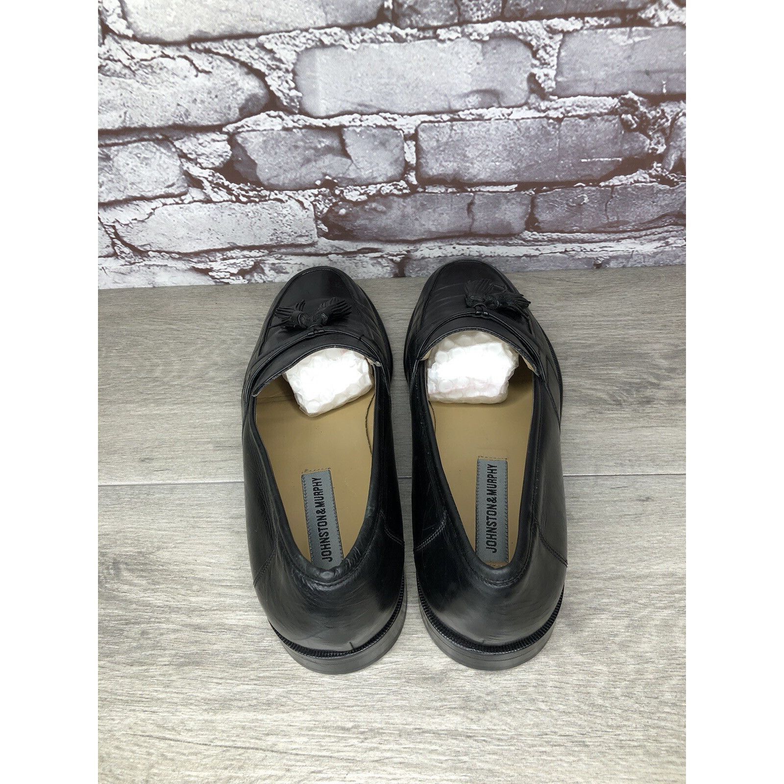 Johnston & Murphy Johnston & Murphy Black Leather Tassel Loafers Dress Shoes M Size US 11 / EU 44 - 5 Thumbnail