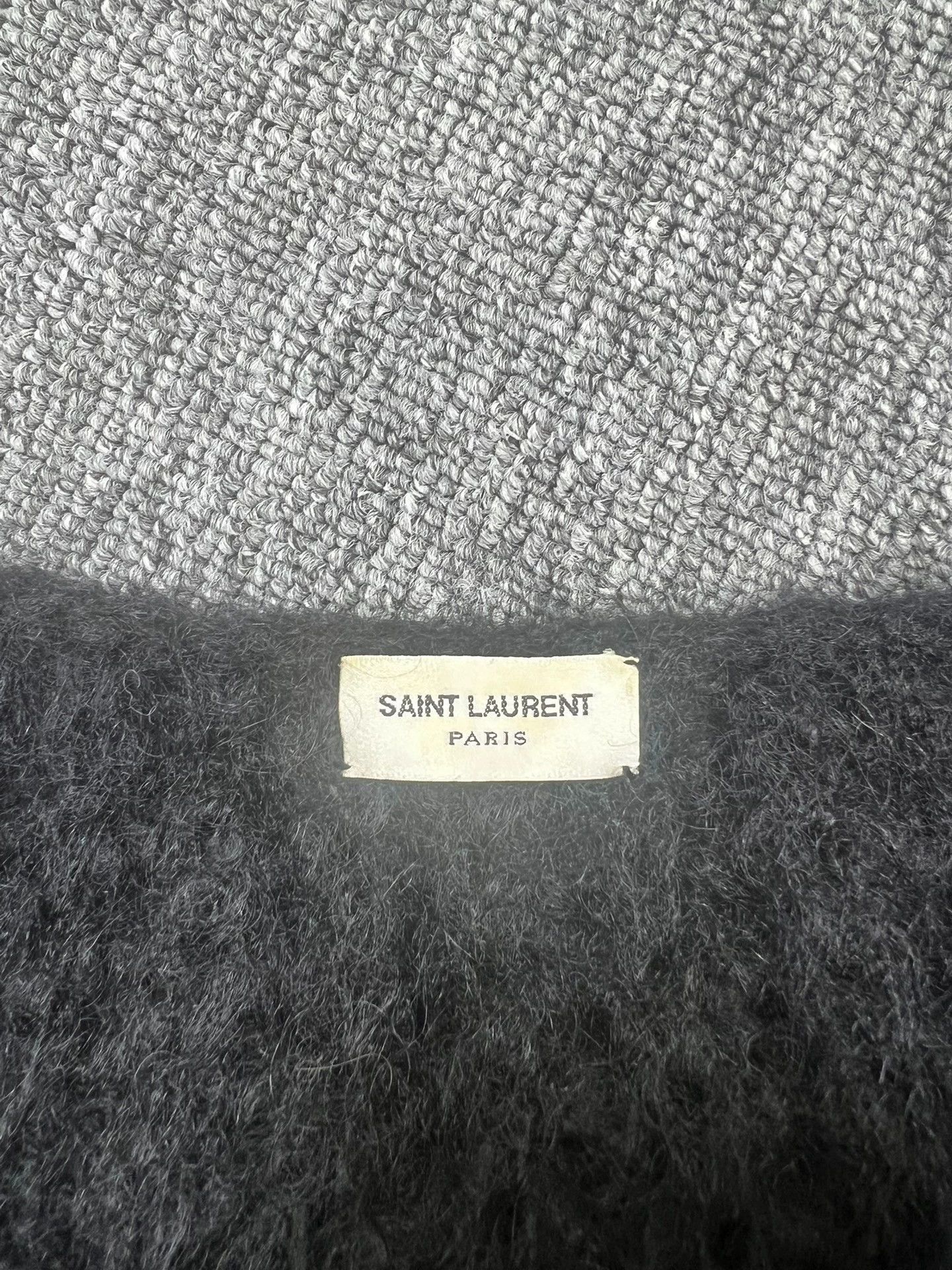 Saint Laurent Paris SLP 13fw Black Warrior Feather Knit Sweater XXS Size US XXS / EU 40 - 3 Thumbnail