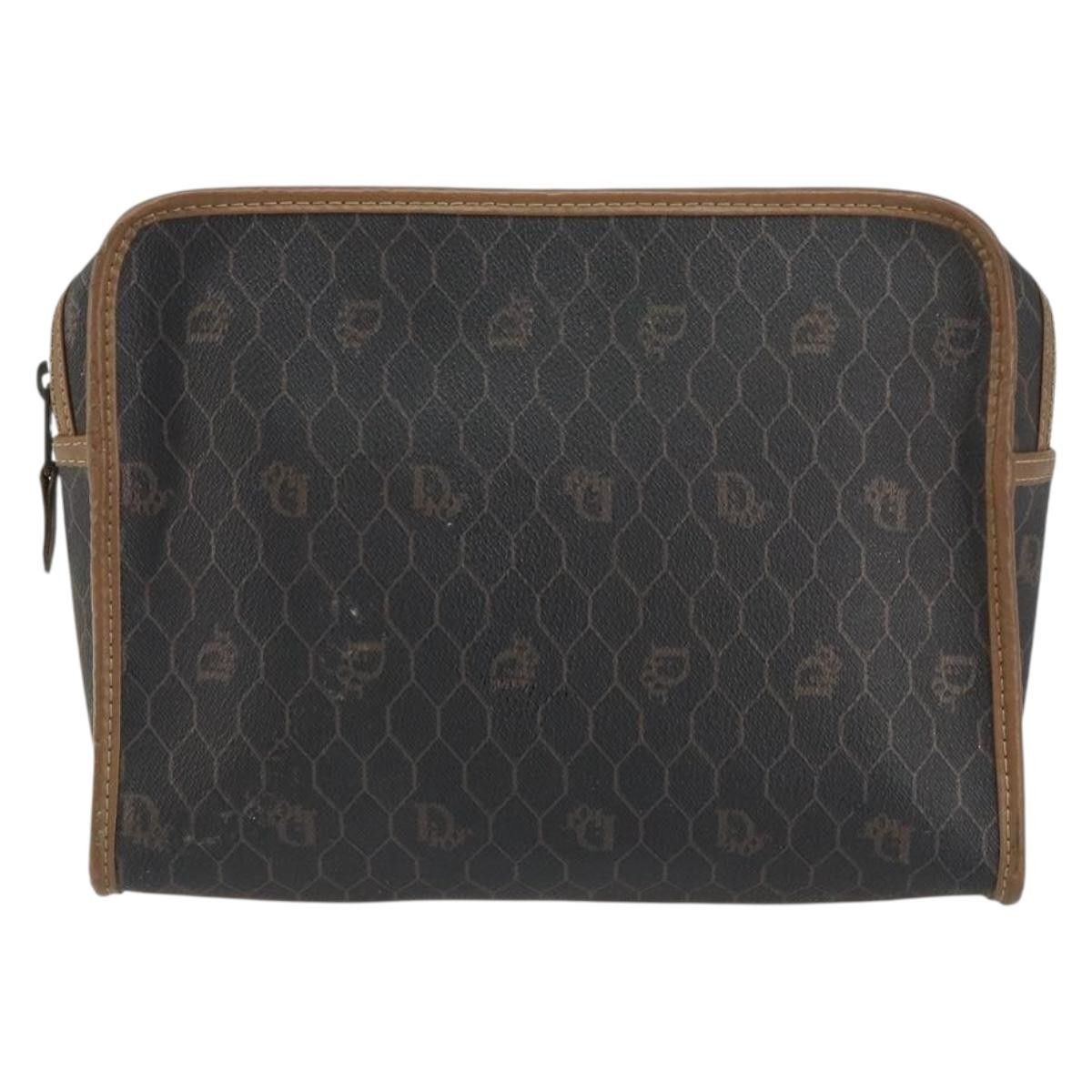 Dior Christian Dior Vintage Honeycomb Zip Canvas and Leather Size ONE SIZE - 1 Thumbnail