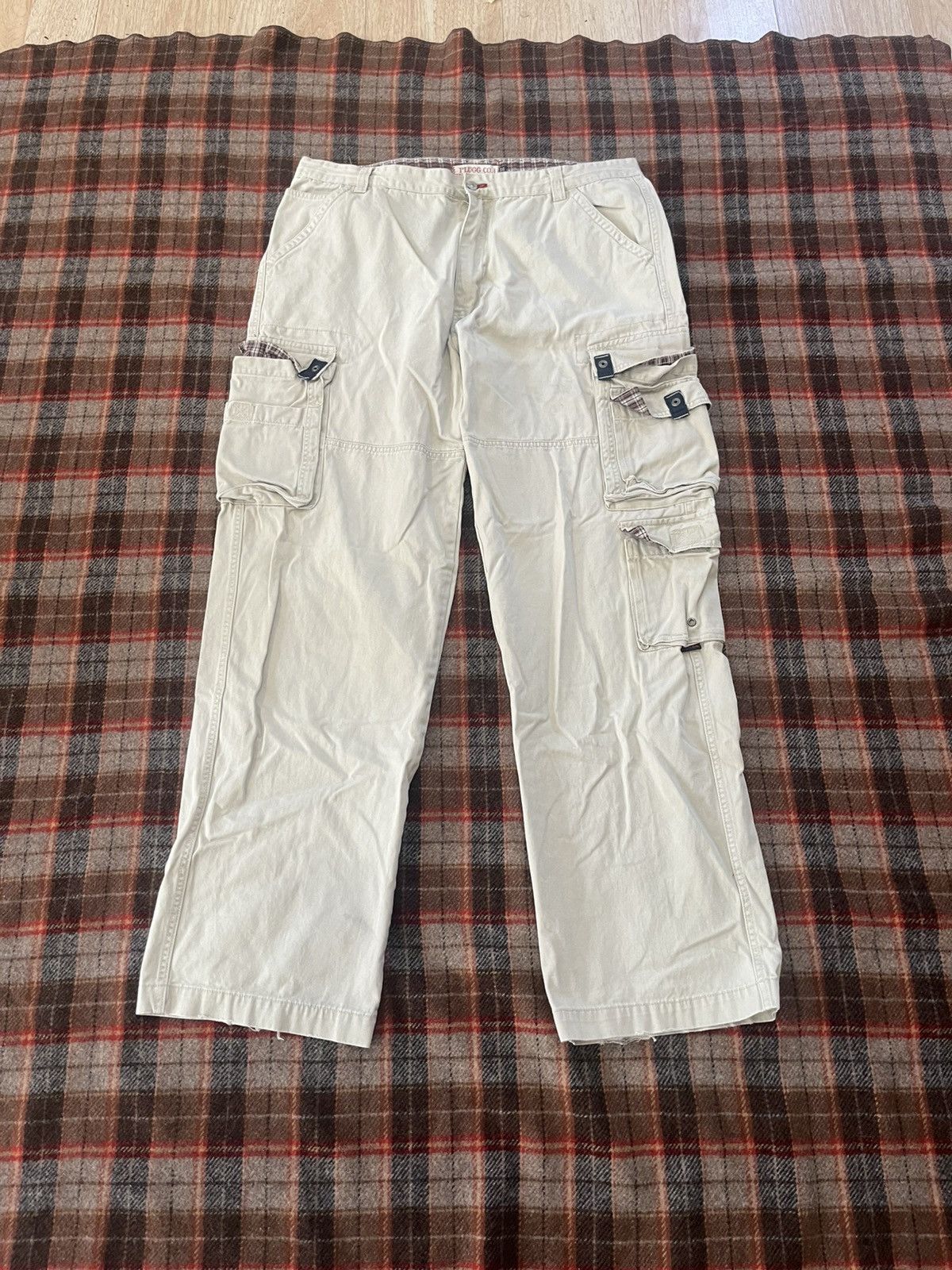 JNCO Vintage 90’s Super Baggy Wide Leg PLUGG Cargo Jeans Pants Size US 36 / EU 52 - 1 Thumbnail
