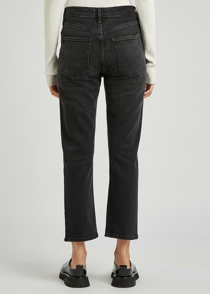 Agolde AGOLDE | Riley Crop Straight Jeans in Black Pepper 23 Size 23" - 2 Thumbnail