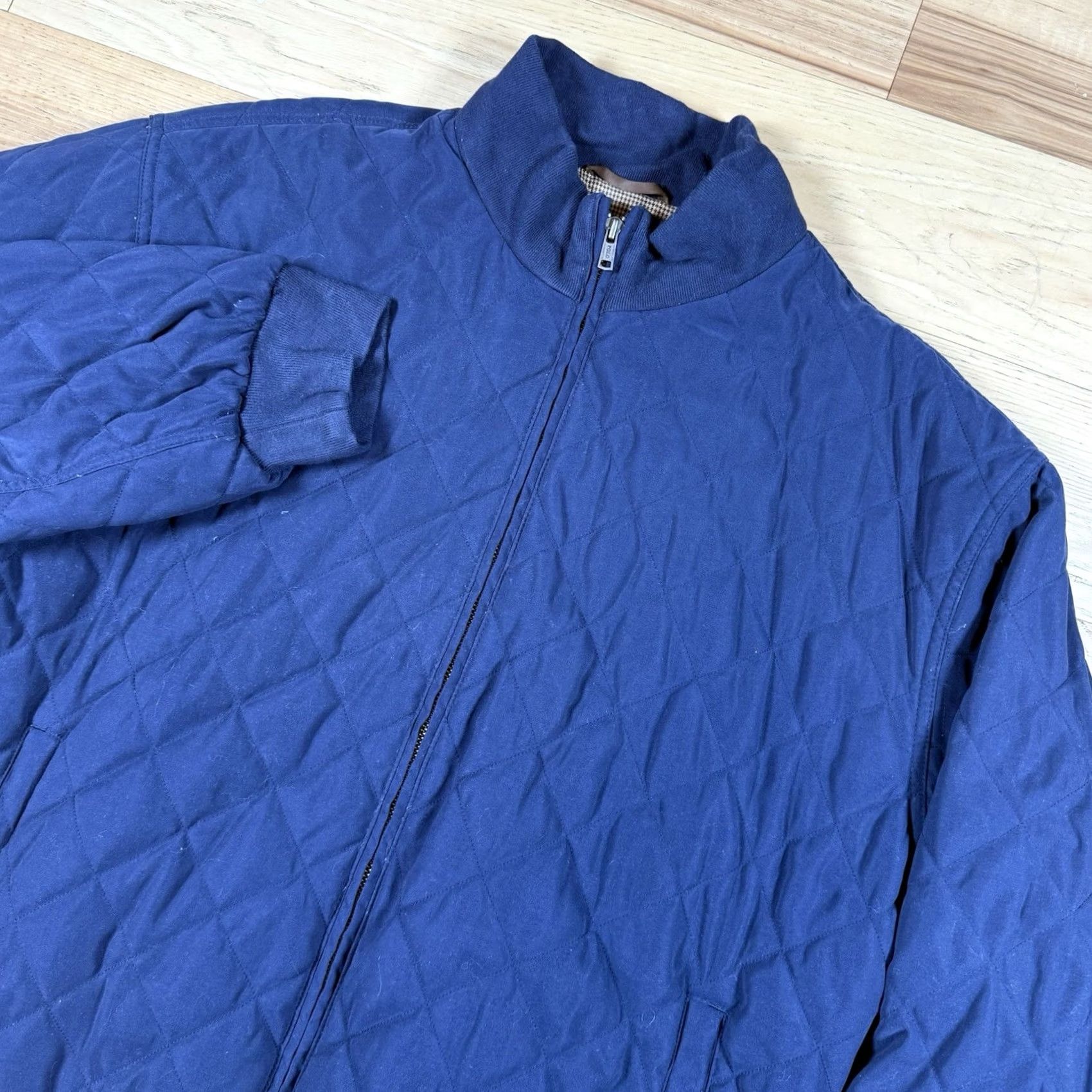 Ralph Lauren VTG Polo Ralph Lauren Golf Quilted Bomber Coat Mens XL Blue Houndstooth Thick Insulated Quilted Coat Mens XL Blue Houndstooth Size US XL / EU 56 / 4 - 2 Thumbnail
