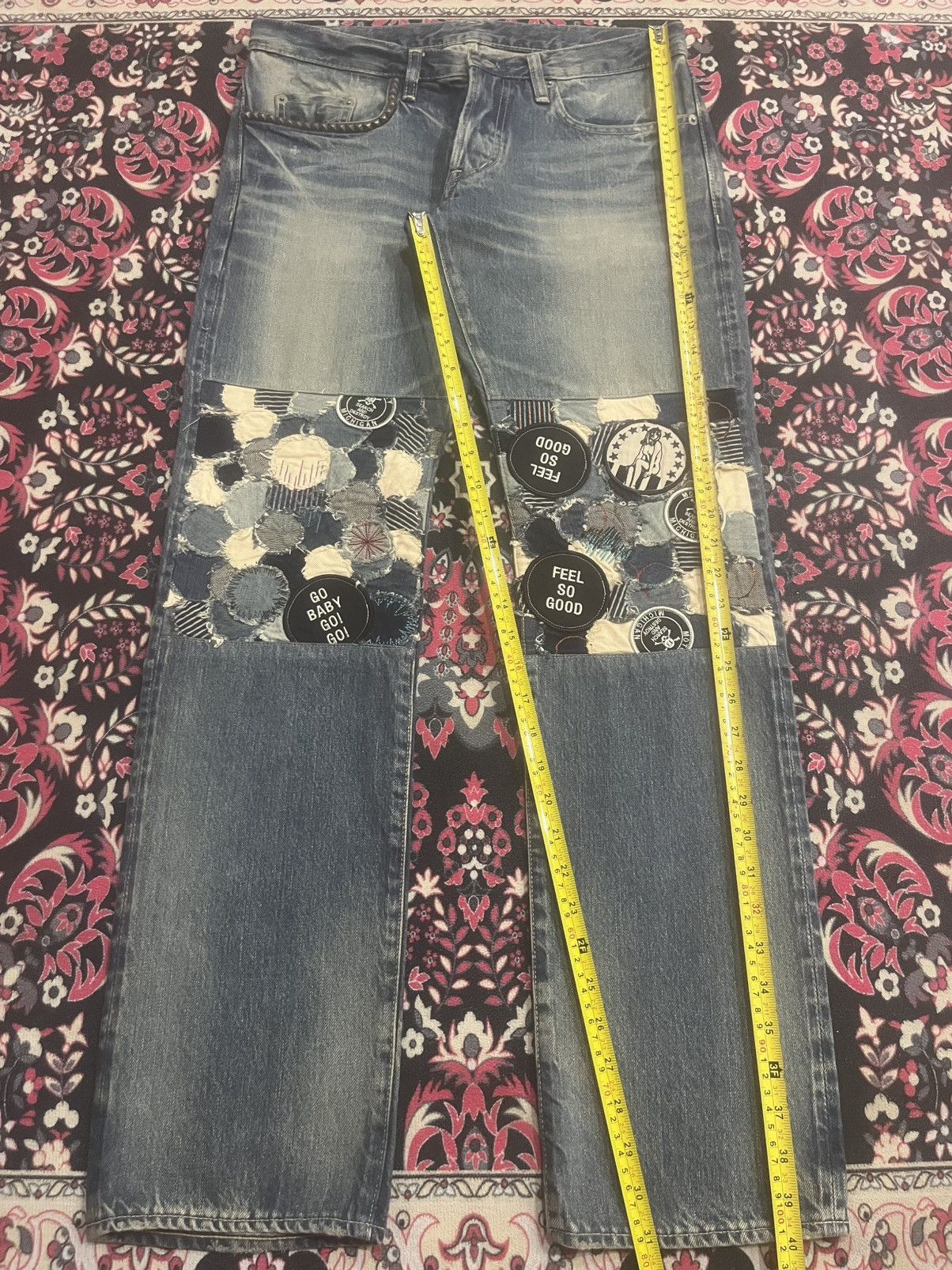 Hysteric Glamour Hysteric Glamour Naked Pin Up Girl Patchwork Selvedge Jeans Size US 32 / EU 48 - 17 Thumbnail