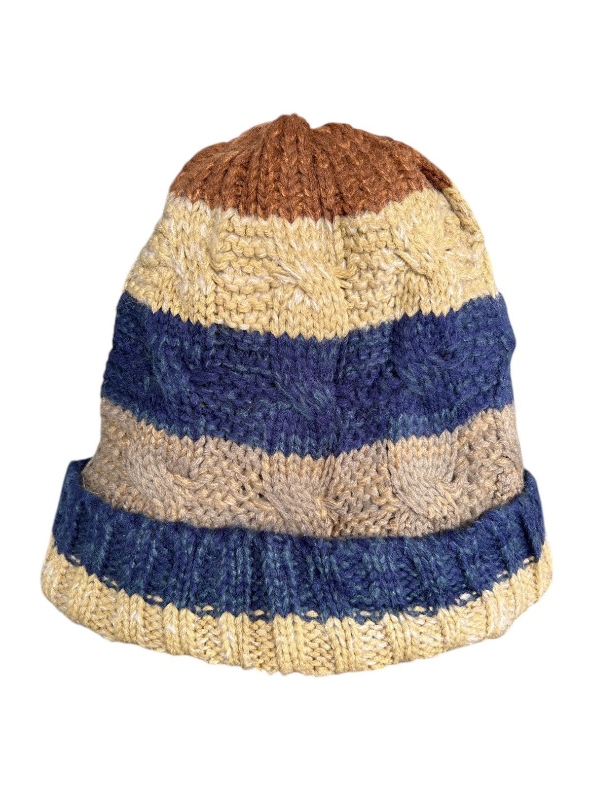 Japanese Brand × Kapital × Vintage Crochet Knitted Handmade big Beanie Hats Rare ☠️☠️ Size ONE SIZE - 1 Thumbnail