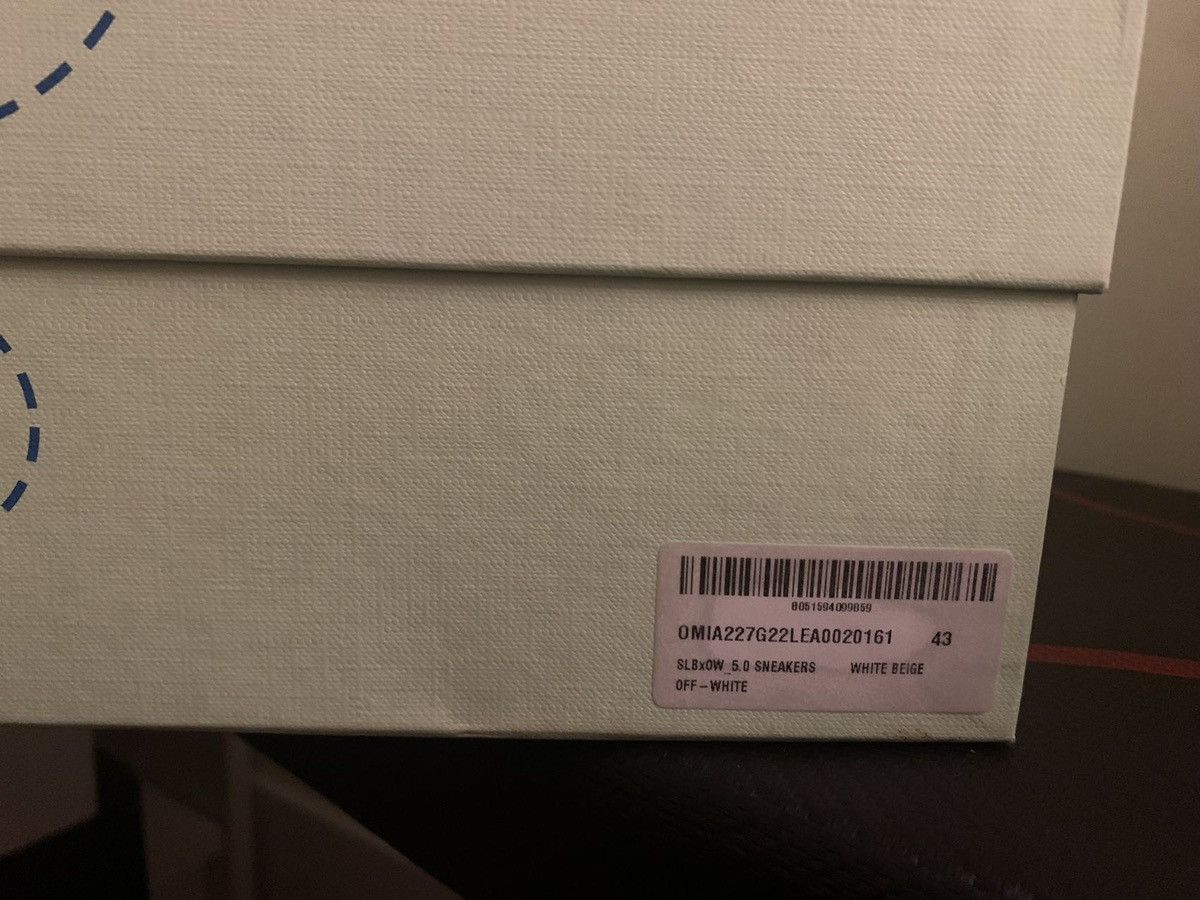 Off-White RARE x SLB 5.0 Off-White Lowtop Sneakers Size US 10 / EU 43 - 6 Thumbnail