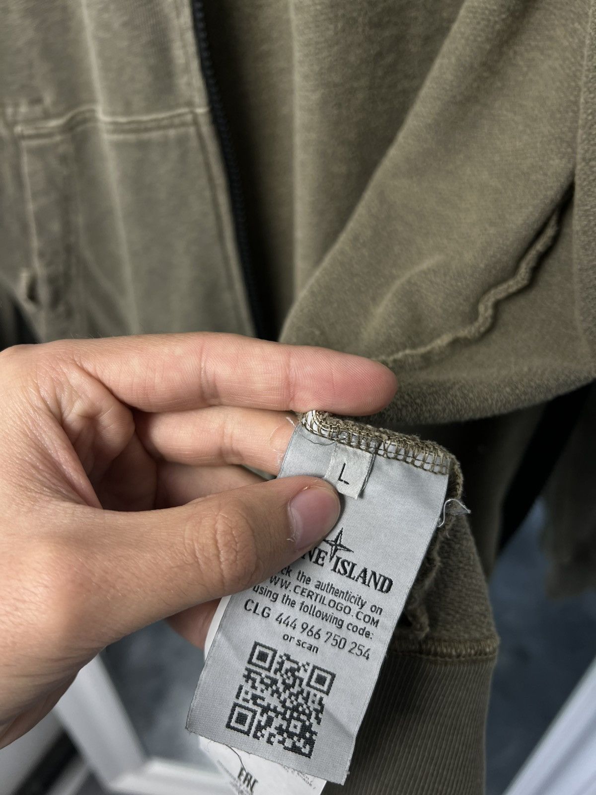 Designer × Stone Island Stone Island Khaki Green Hoodie L — Perfect Condition Size US L / EU 52-54 / 3 - 16 Thumbnail