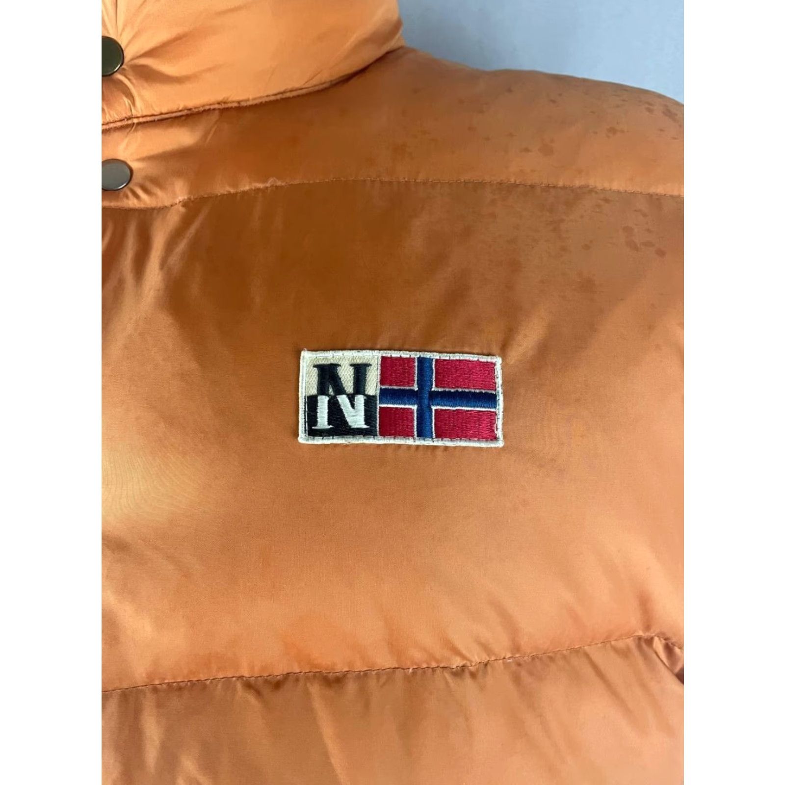 Napapijri Napapijri Vest Down Puffer Napapijri Men XL Orange Polyamide Sleeveless Full Zip Vest Size US XL / EU 56 / 4 - 6 Thumbnail