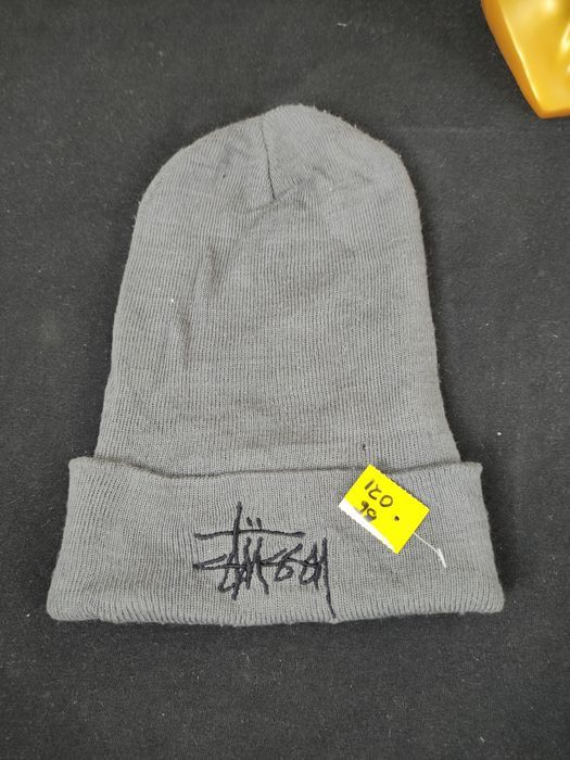 Stussy Stussy distressed hat beanie knit grey vintage #021DLL Size ONE SIZE - 9 Thumbnail