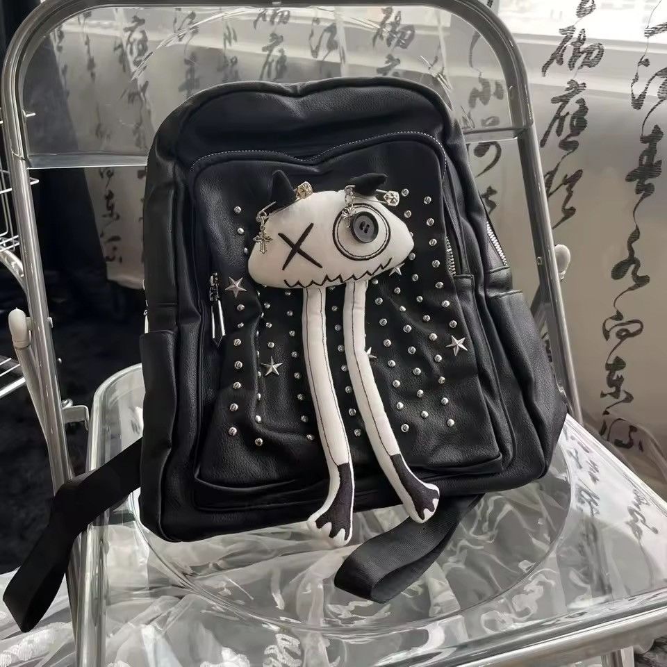 Japanese Brand Cartoon Japanese Y2k Gothic Punk School Bag Backpack Size ONE SIZE - 3 Thumbnail