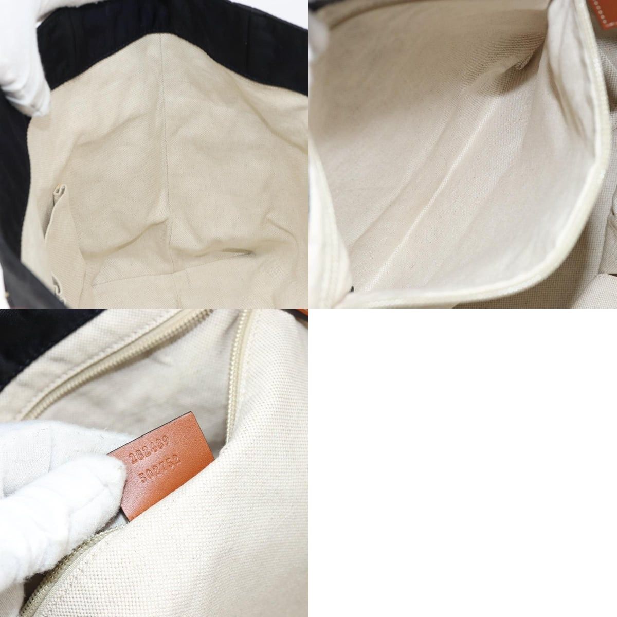 Gucci GUCCI GG Canvas Tote Bag Nylon Navy Size ONE SIZE - 12 Thumbnail