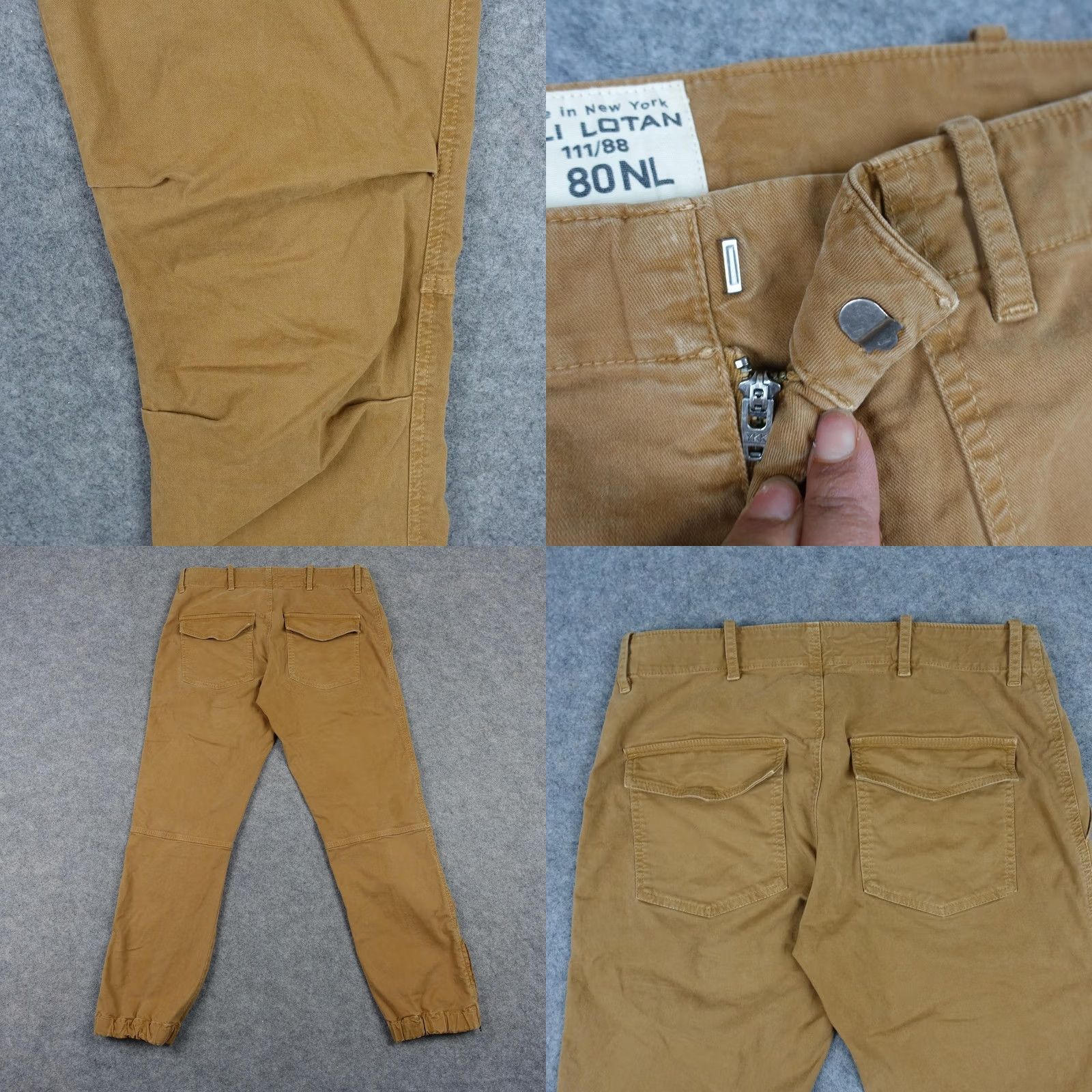 Nili Lotan Nili Lotan Pants Womens 4 Brown Twill Jogger Ankle Zip Cuffed Pockets Casual 80 Size 27" / US 4 / IT 40 - 8 Thumbnail