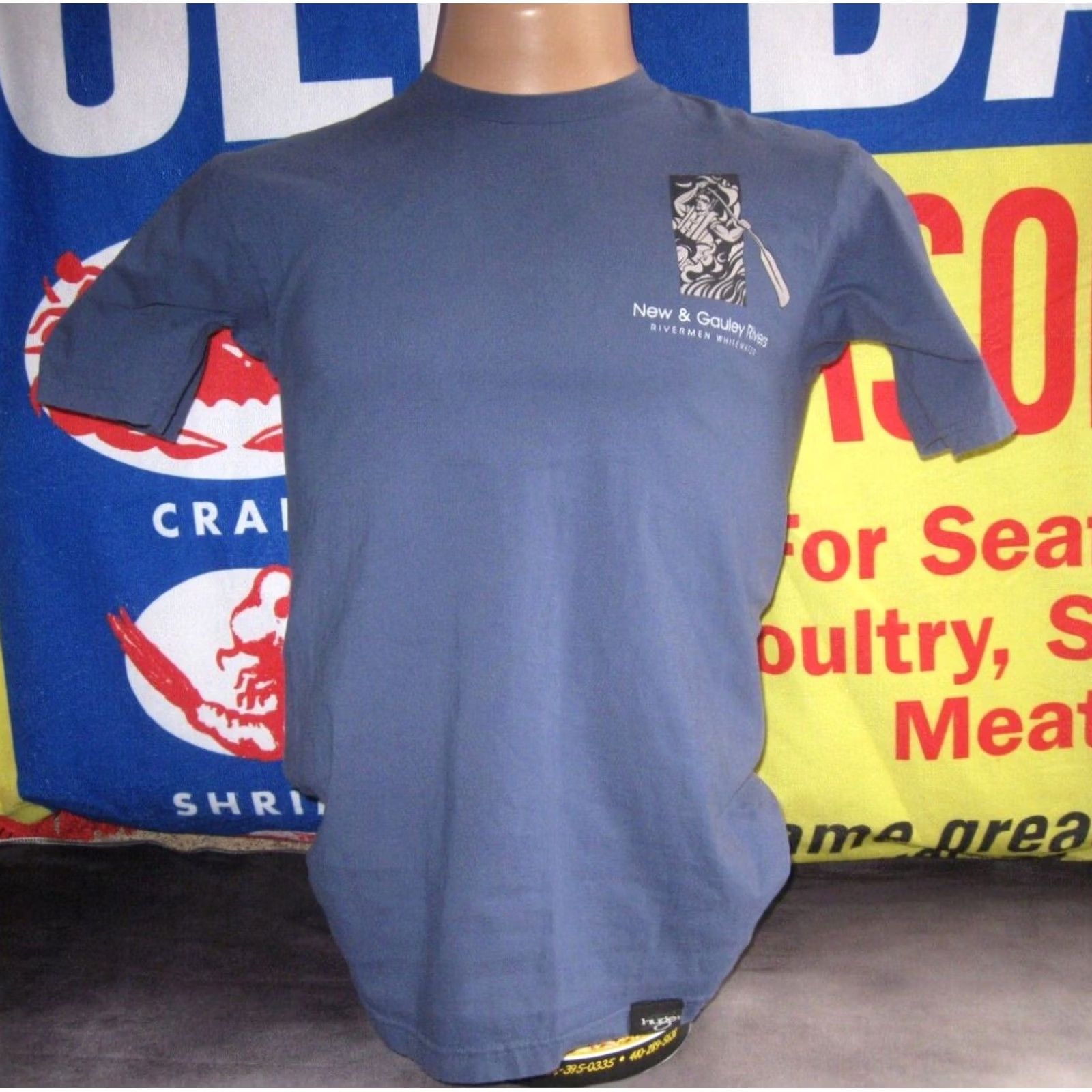 Vintage VTG Huge Shirt NEW & GAULEY Rivers Rivermen Whitewater RAFTING T 97 Men's Medium Size US M / EU 48-50 / 2 - 4 Thumbnail