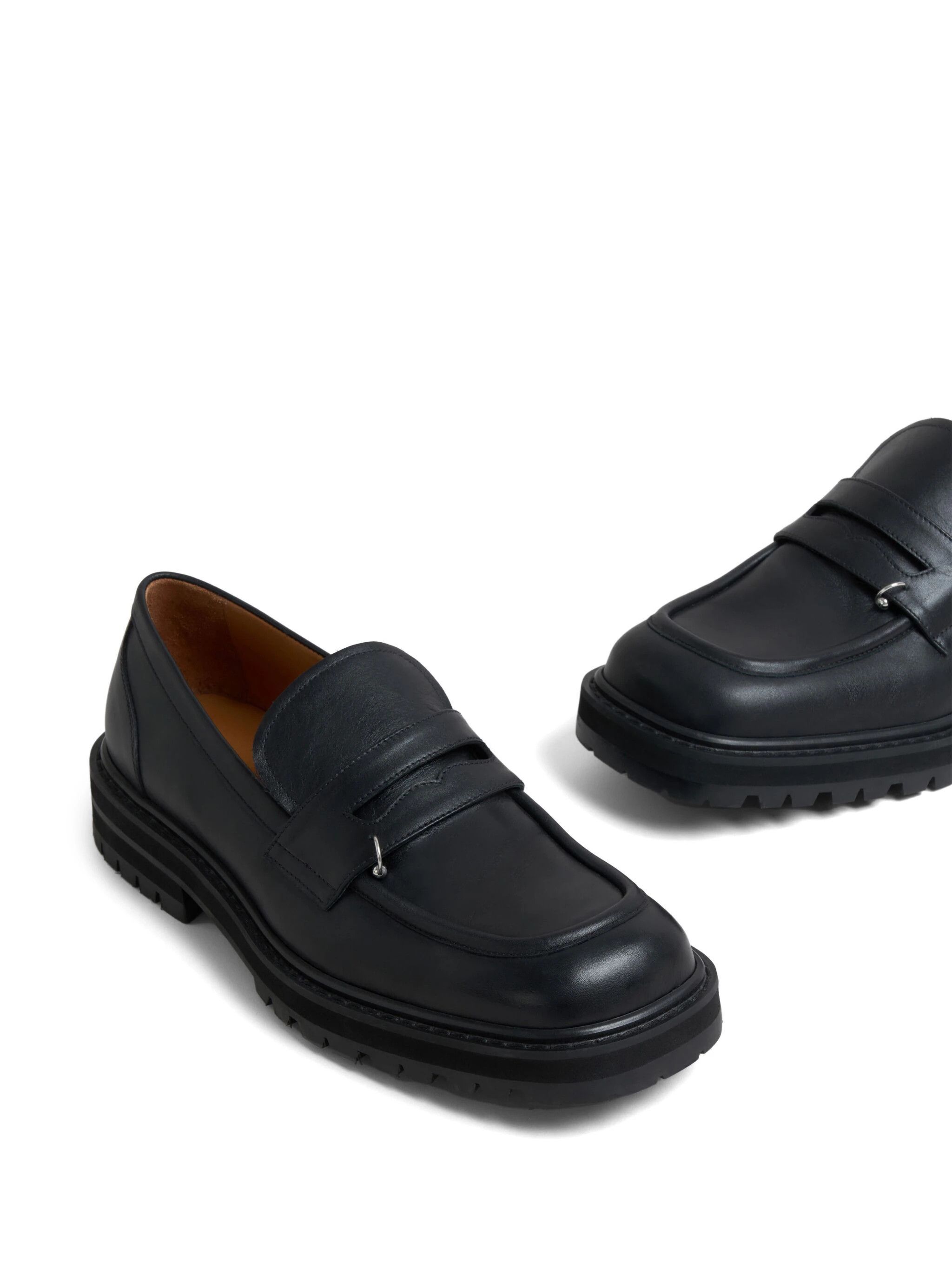 Marni o1s22i1n0924 Chunky Leather Loafers in Black Size US 11 / EU 44 - 5 Thumbnail