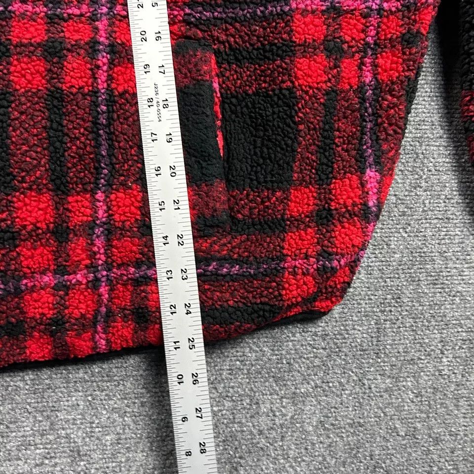 Chaps Chaps 1/4 Zip Pullover Womens Medium Plaid Fleece Sweatshirt Size M / US 6-8 / IT 42-44 - 4 Thumbnail