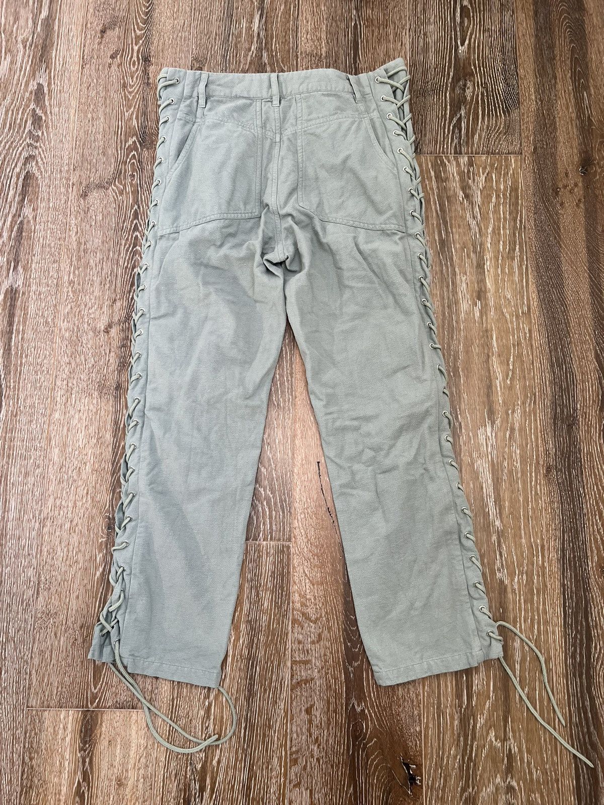 Eckhaus Latta Eckhaus Latta Green Laced Trousers Size 32" / US 10 / IT 46 - 8 Thumbnail