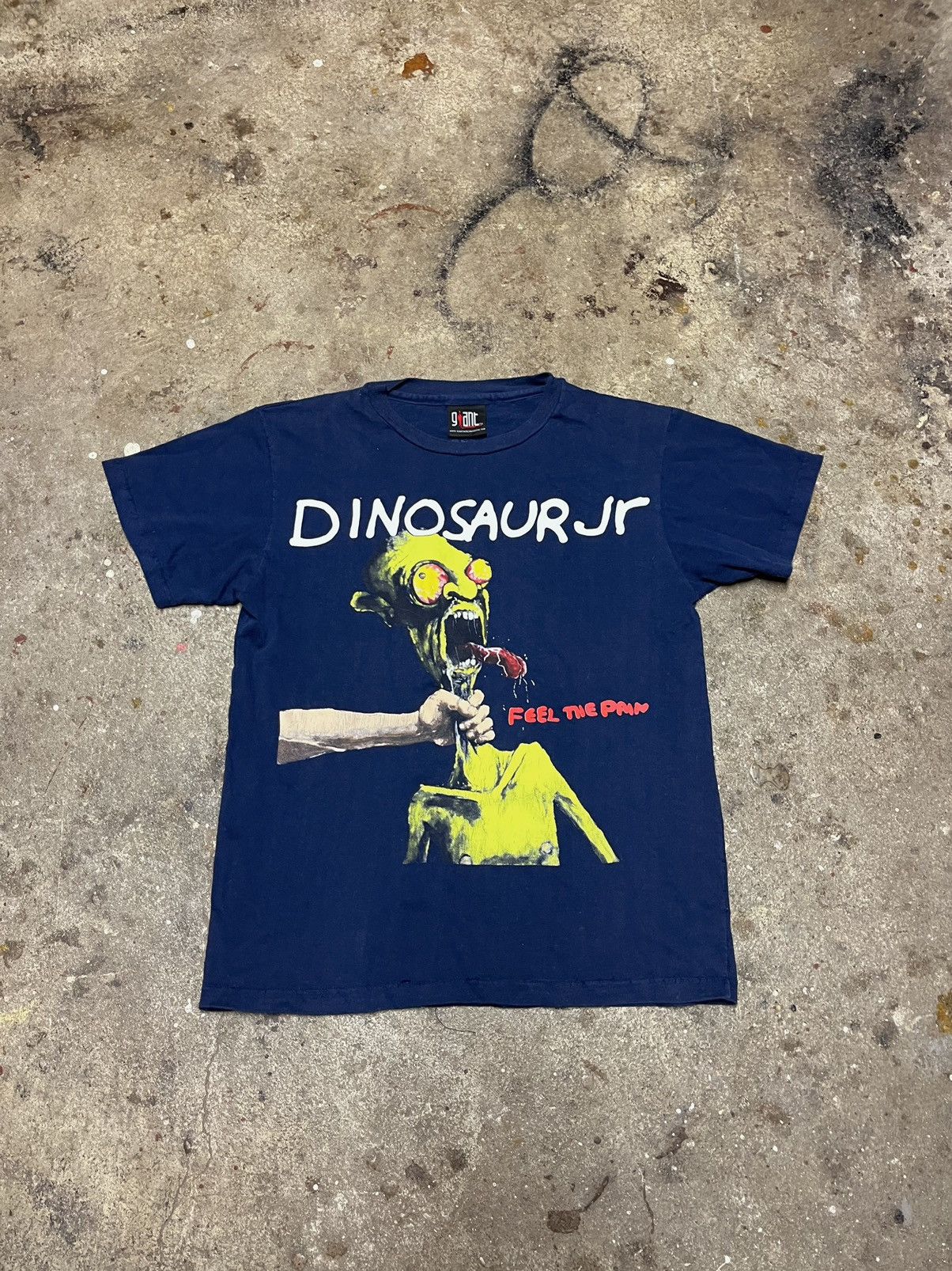 Image of Giant x Made In USA Vintage 1995 Dinosaur Jr. Feel The Pain T-Shirt Made In Usa in Navy (Size Small