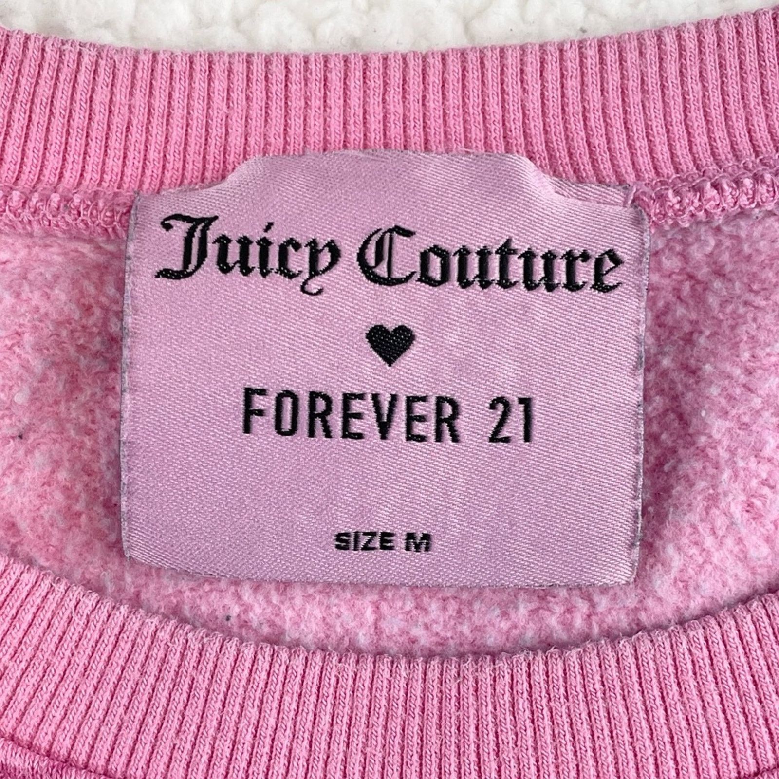 Juicy Couture JUICY COUTURE x F21 • Pink Logo Print Cropped Tie Sweatshirt Size M / US 6-8 / IT 42-44 - 15 Thumbnail