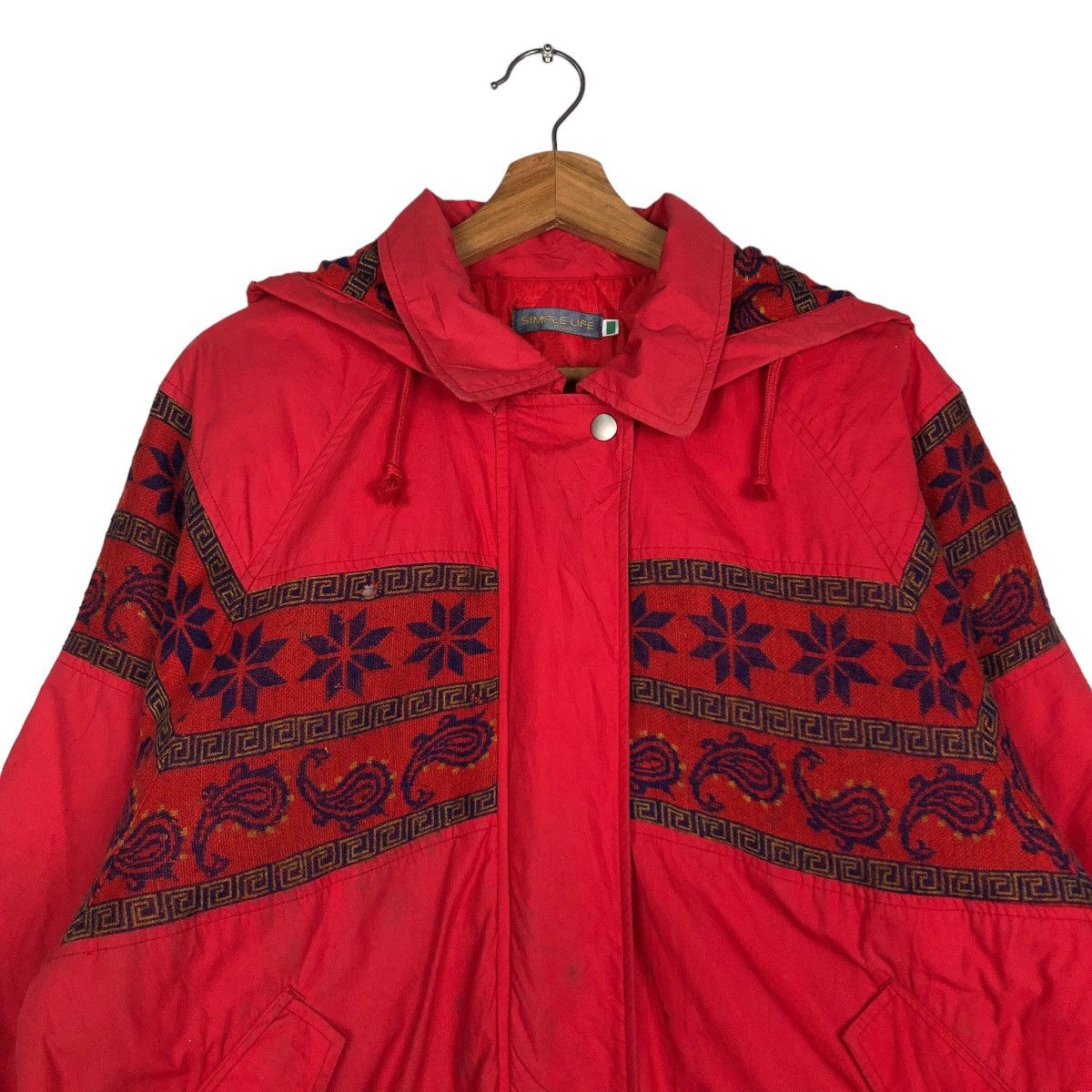 Japanese Brand 🔥Rich Red Chore Work Jacket Simple Life Navajo Issey Miyake Size US M / EU 48-50 / 2 - 3 Thumbnail