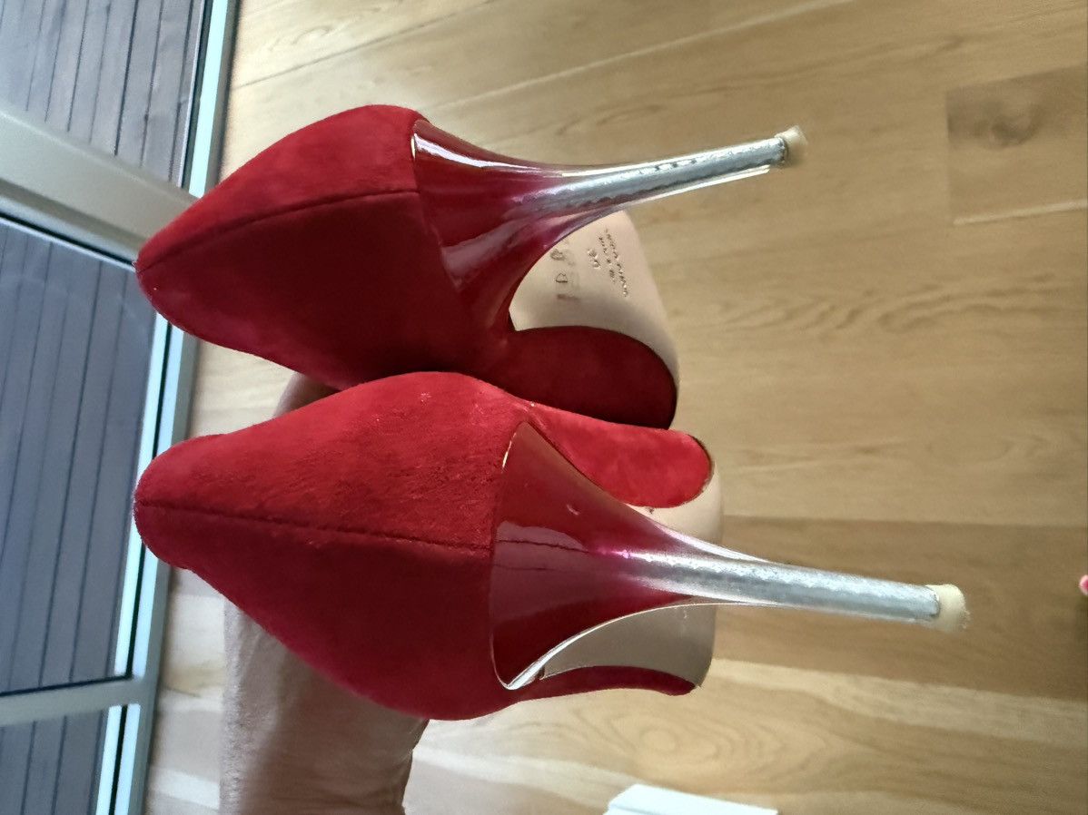 Scanlan Theodore Scanlon Theodore Red Suede Heels Size US 9 / IT 39 - 4 Thumbnail