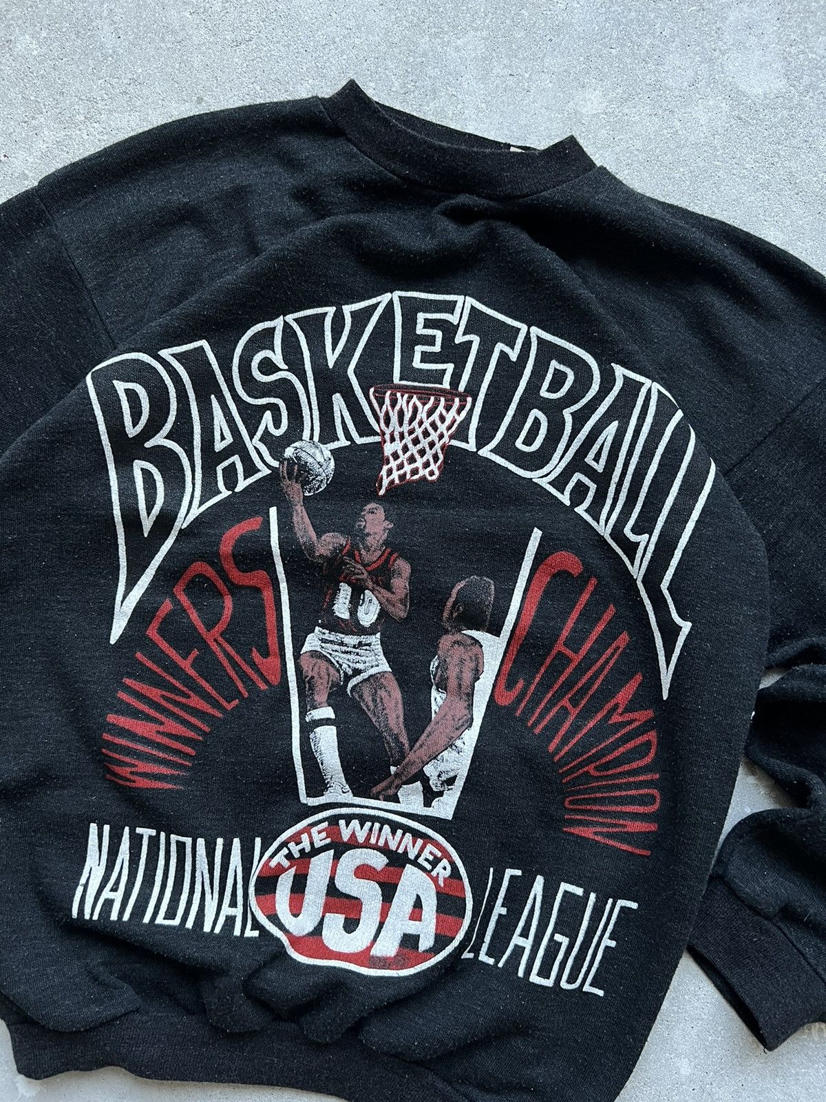 NBA × Vintage 90s Vintage Basketball National League Sweater Size US L / EU 52-54 / 3 - 5 Thumbnail
