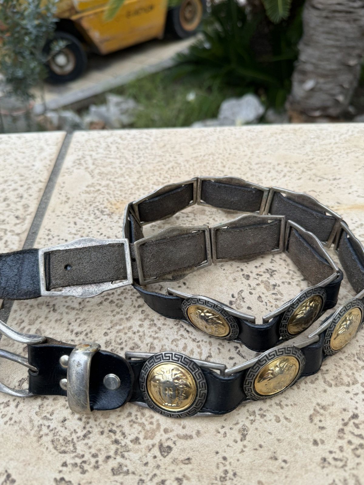 Versace Versace Leather Belt Vintage Medusa Gold 1990s Size ONE SIZE - 6 Thumbnail